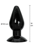 Plug anale grande 14 cm nero