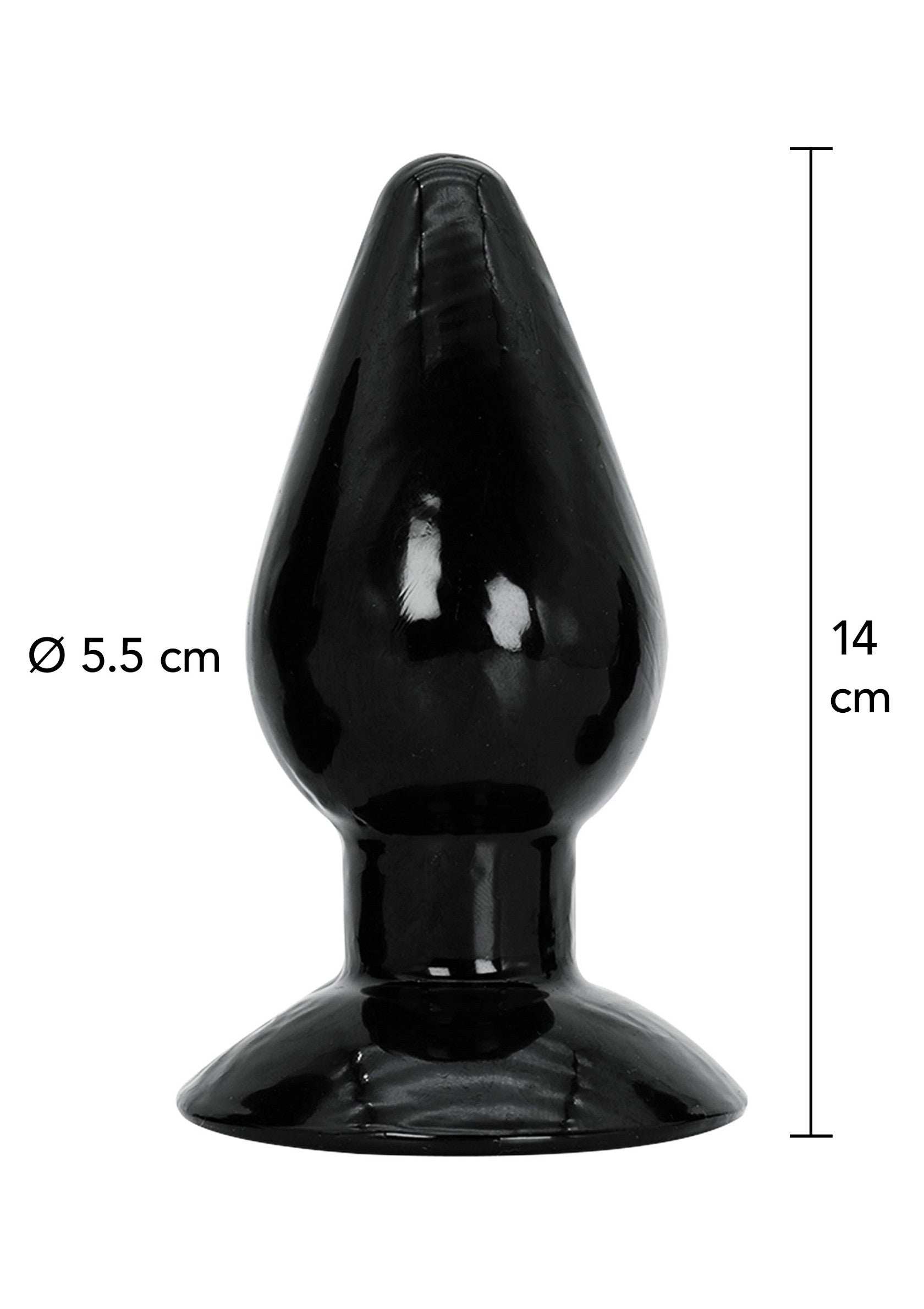 Plug anale grande 14 cm nero