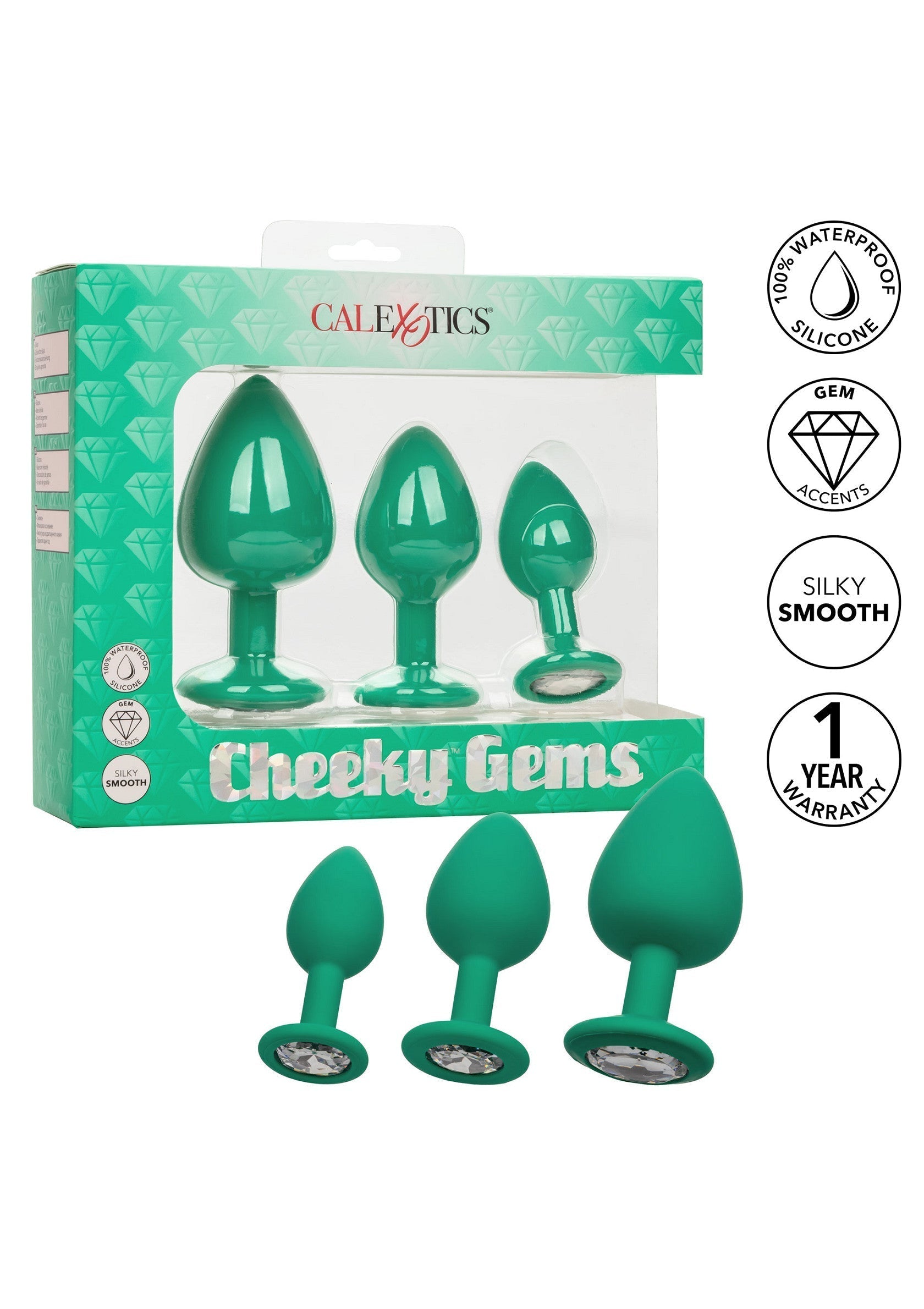 Cheeky Gems 3 pezzi verdi