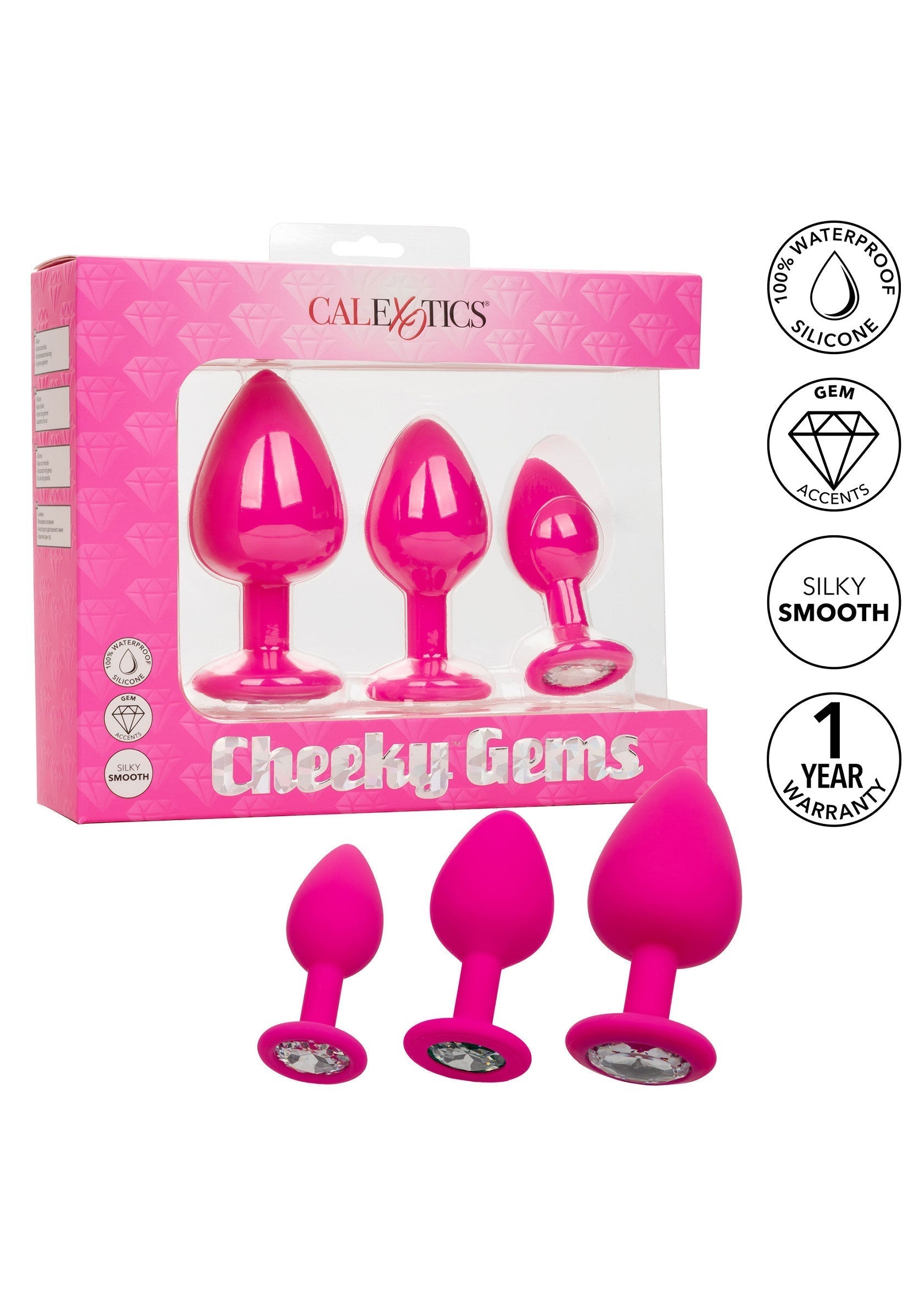 Cheeky Gems 3 pezzi rosa