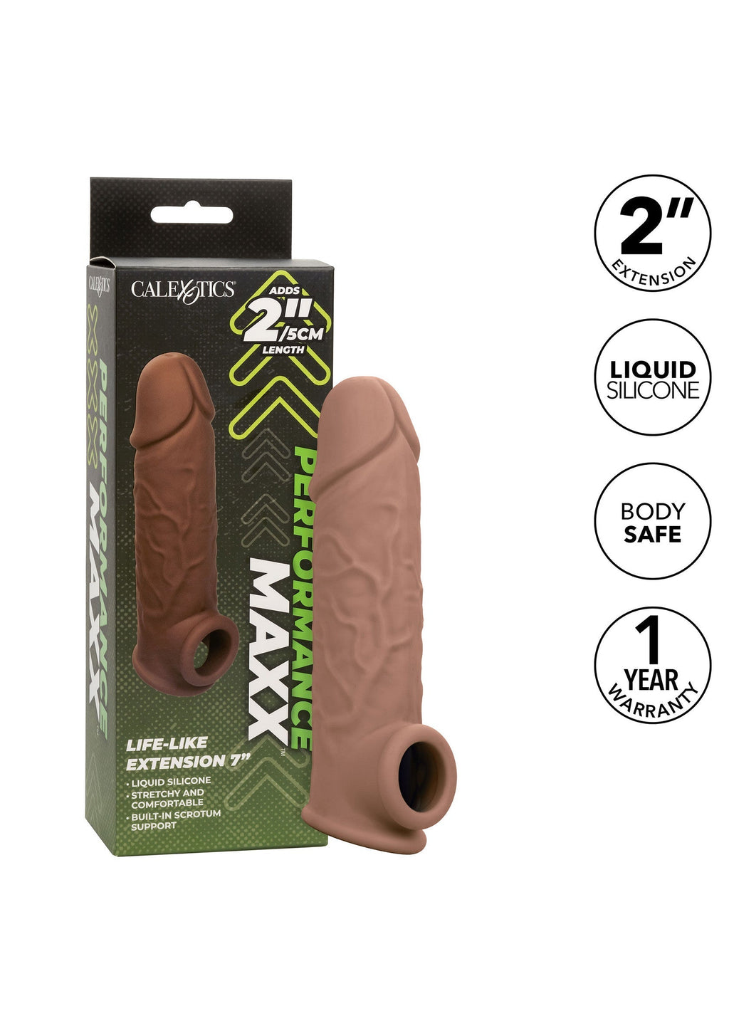Extension realistiche da 7 pollici marrone
