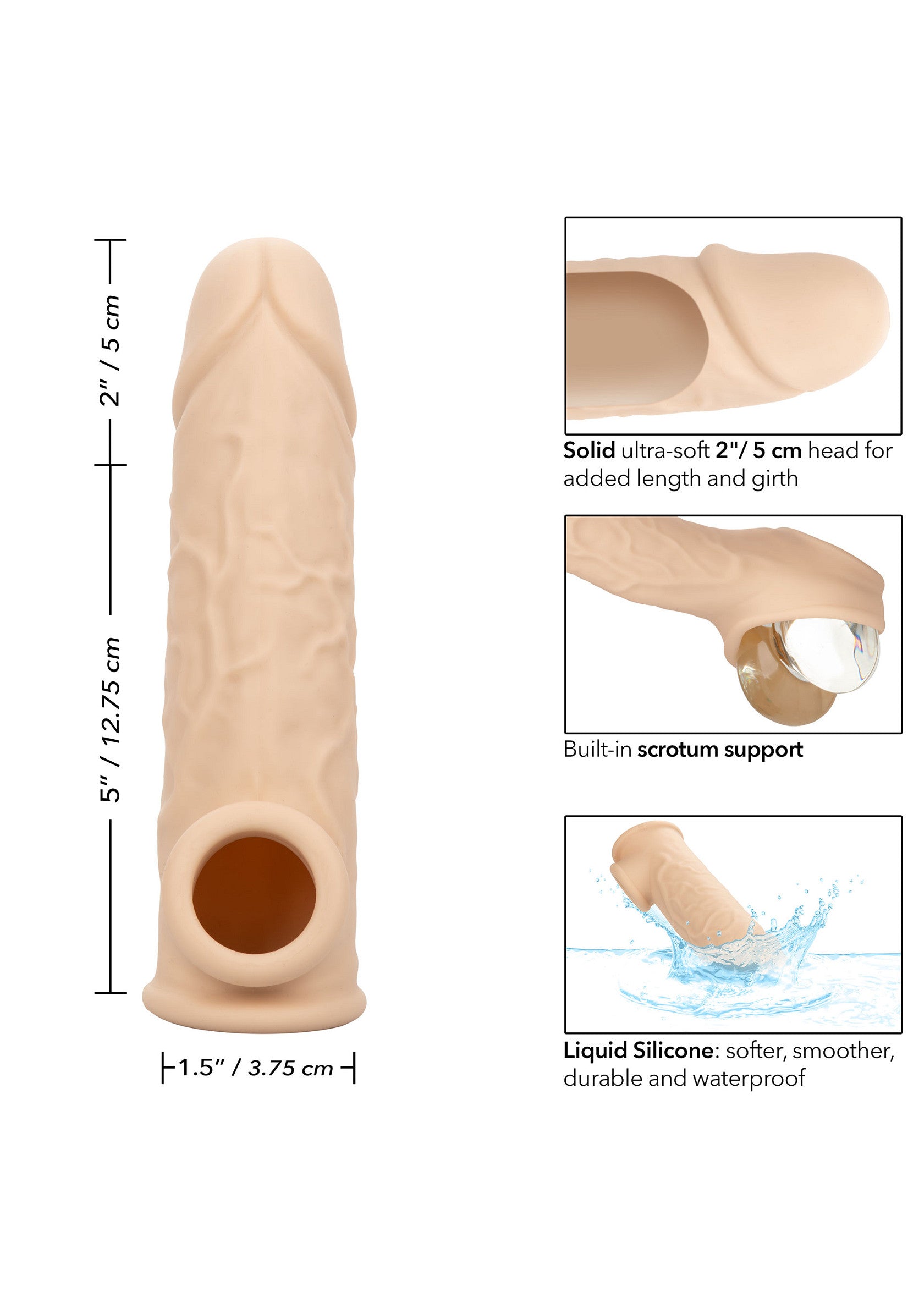 Pelle di estensione realistica da 7 pollici