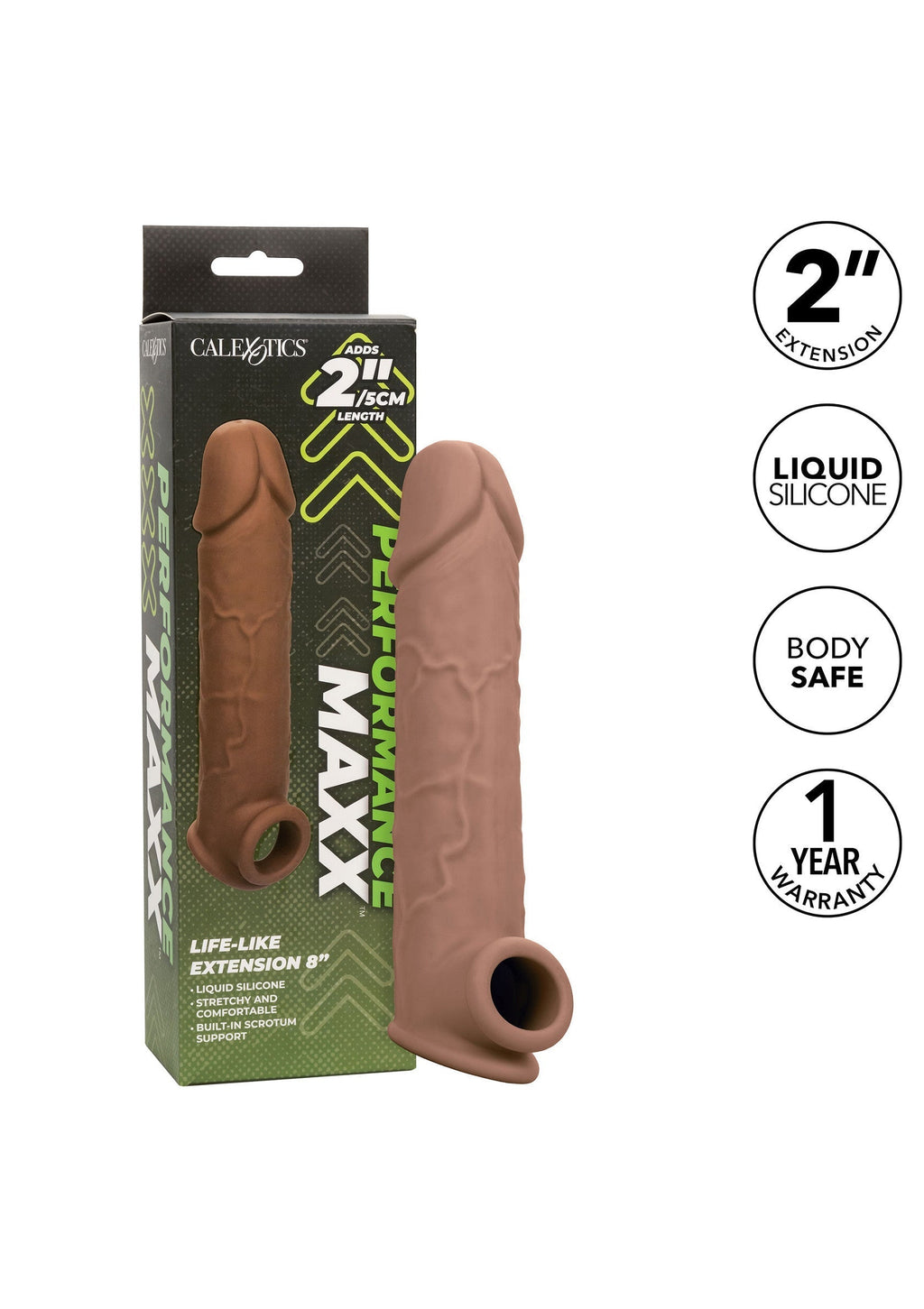 Extension realistiche da 8 pollici, marrone