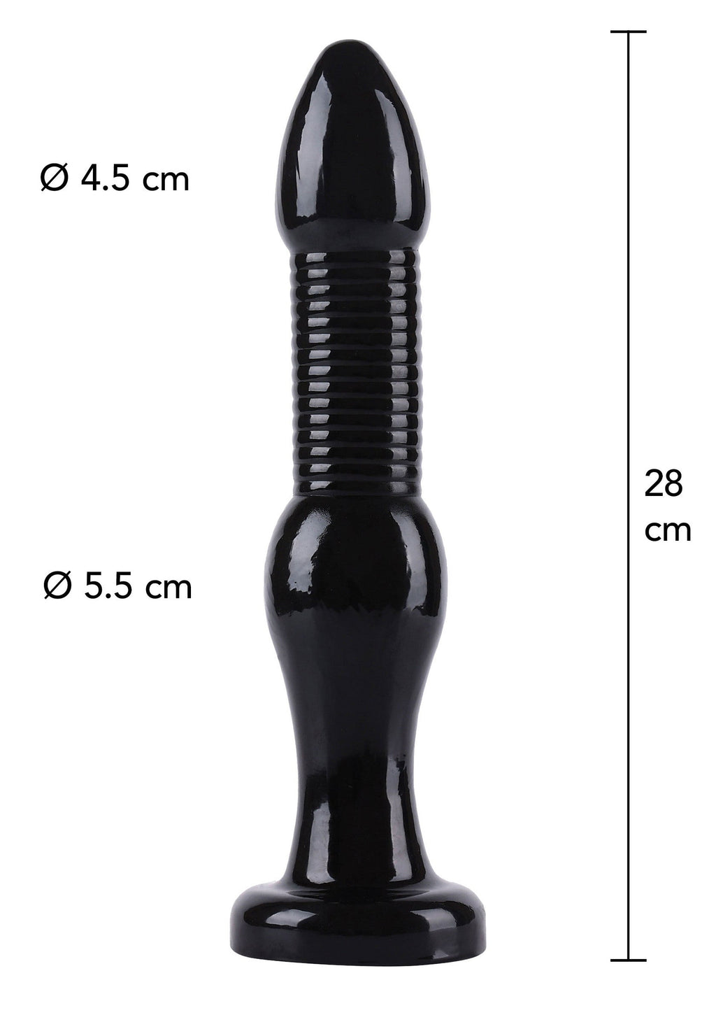 Intruso anale 28 cm nero