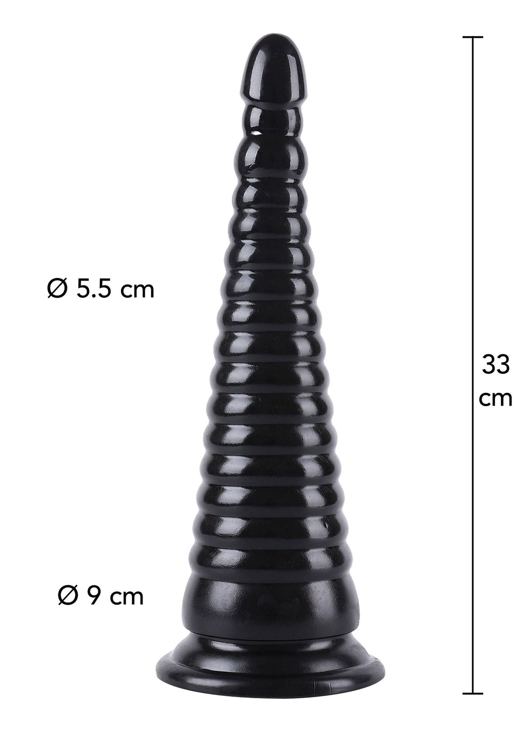 Cono anale 33 cm nero