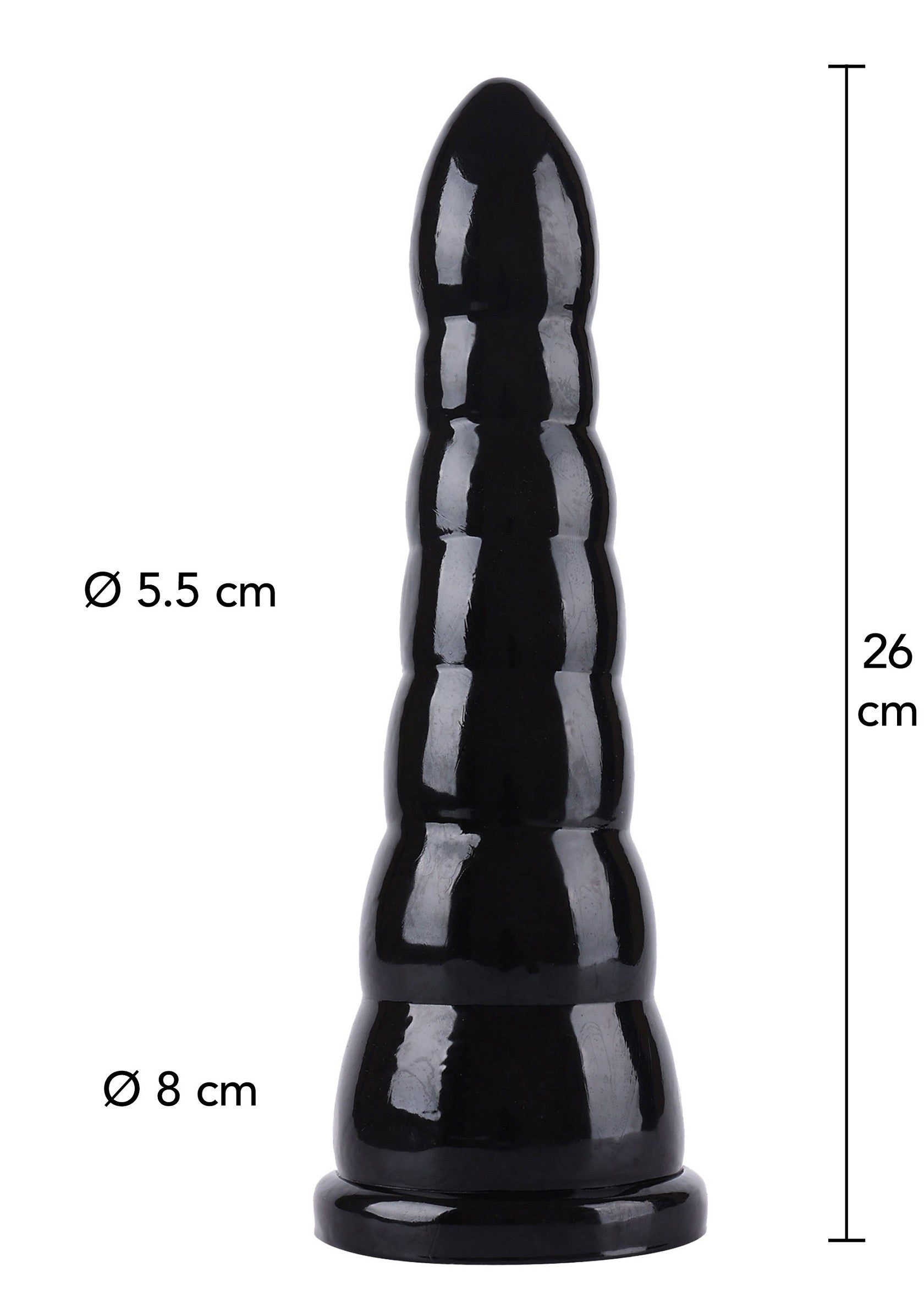 Cono anale 26 cm nero