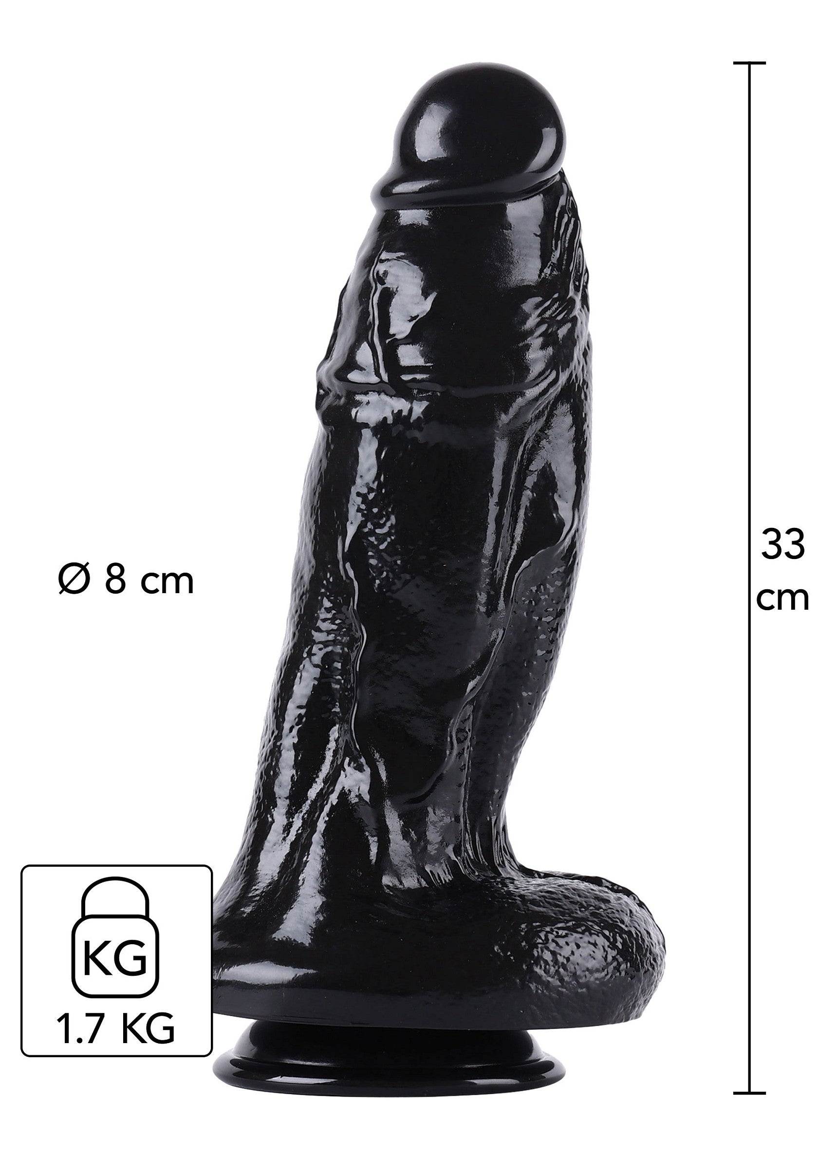 Dong Xtra Thick 32,5 cm nero