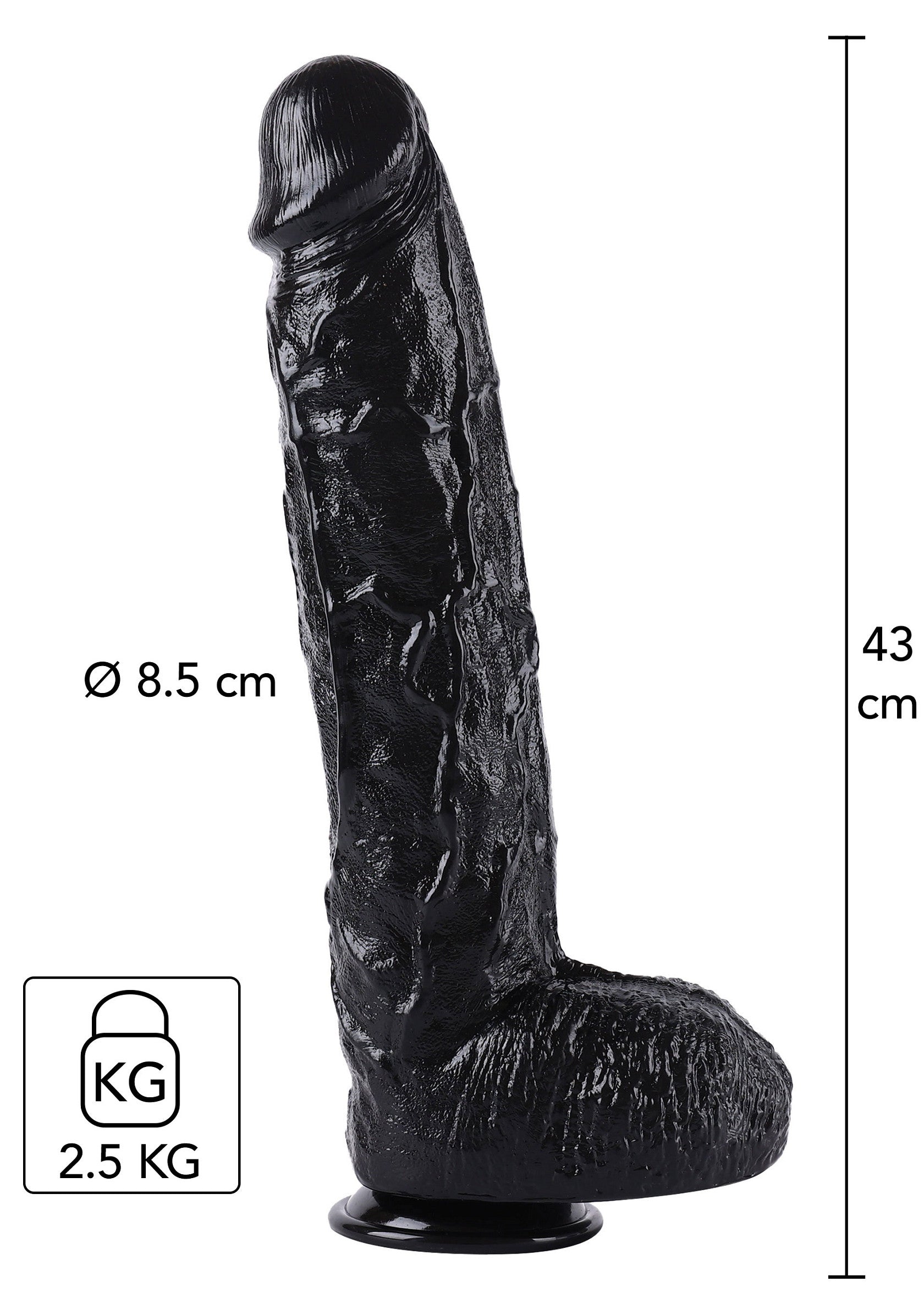Dong 43 cm nero