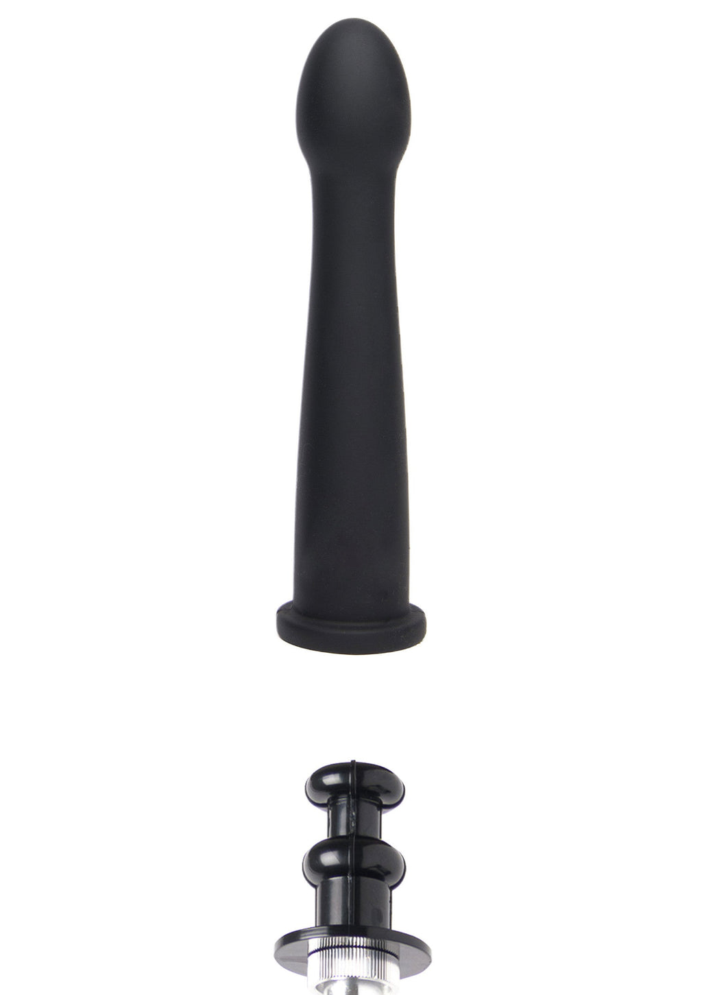 Dildo liscio Easy-Lock 19 cm nero