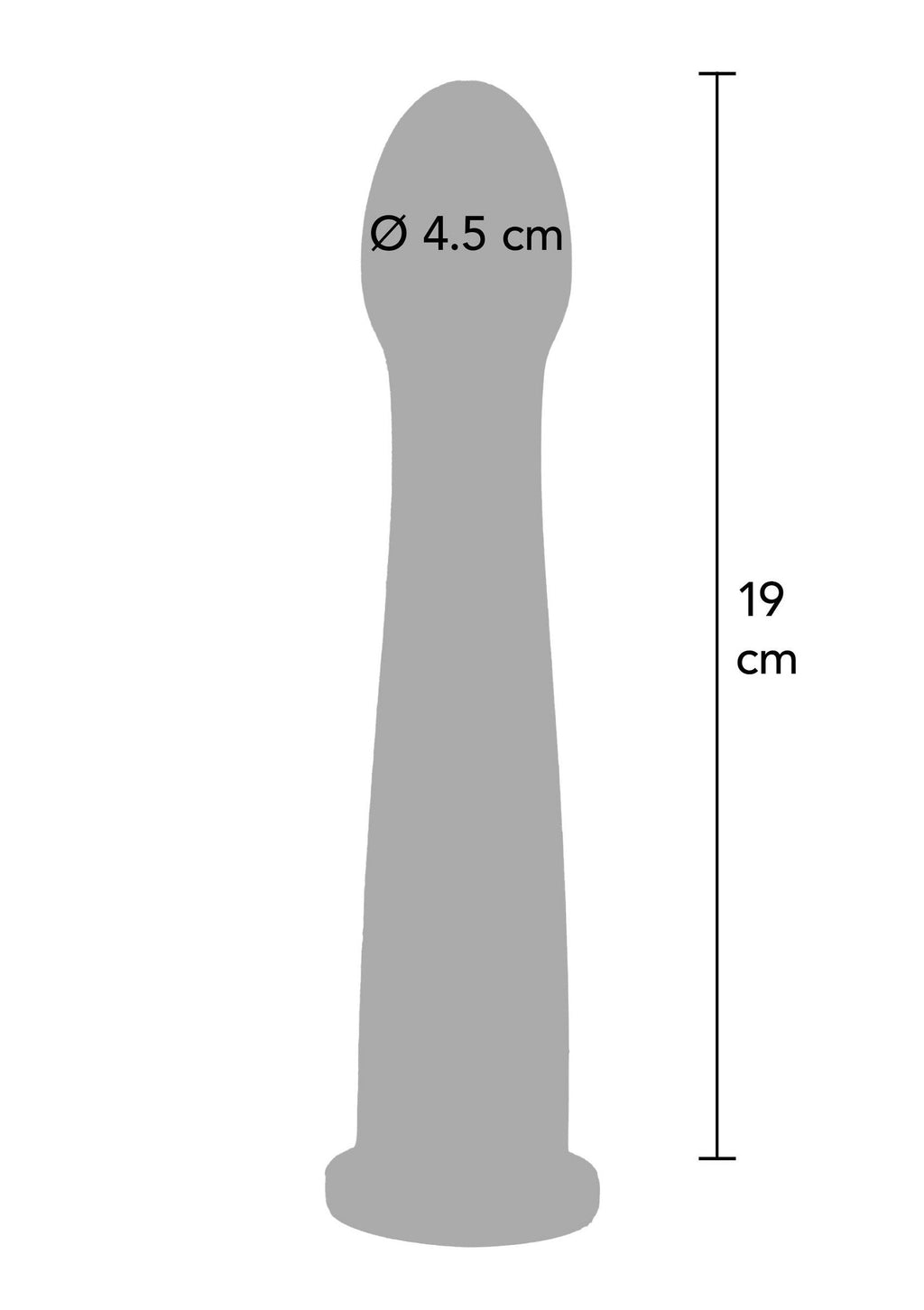 Dildo liscio Easy-Lock 19 cm nero
