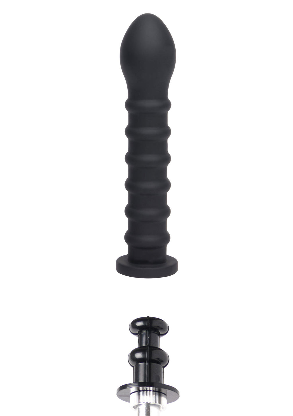 Dildo a coste Easy-Lock 19 cm nero