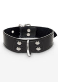 Elegante collare con anello a D nero