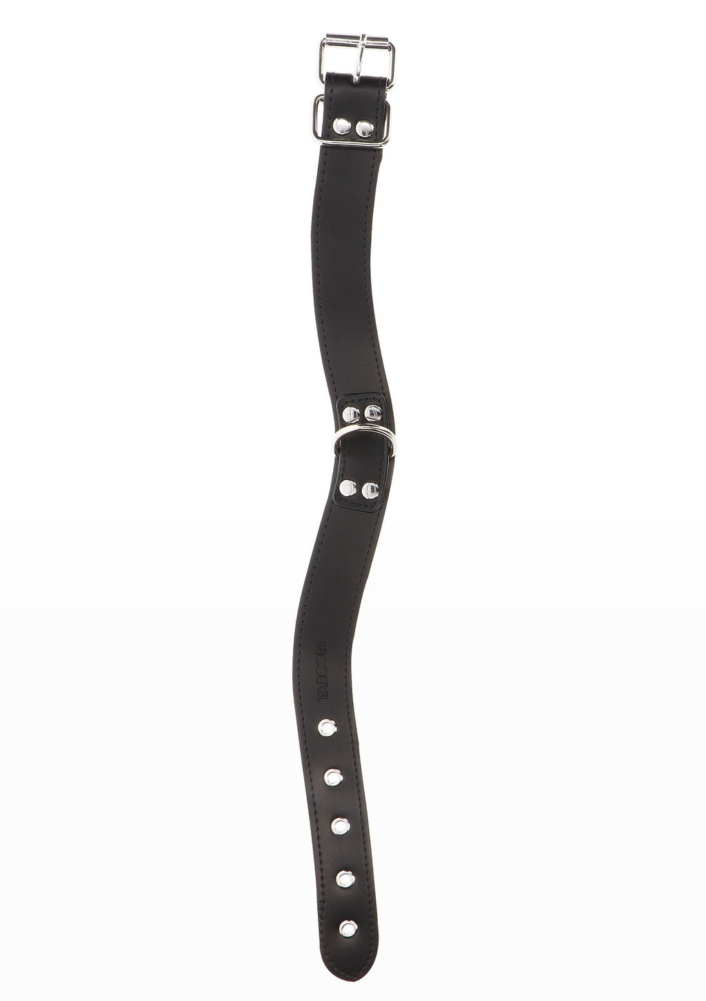Elegante collare con anello a D nero