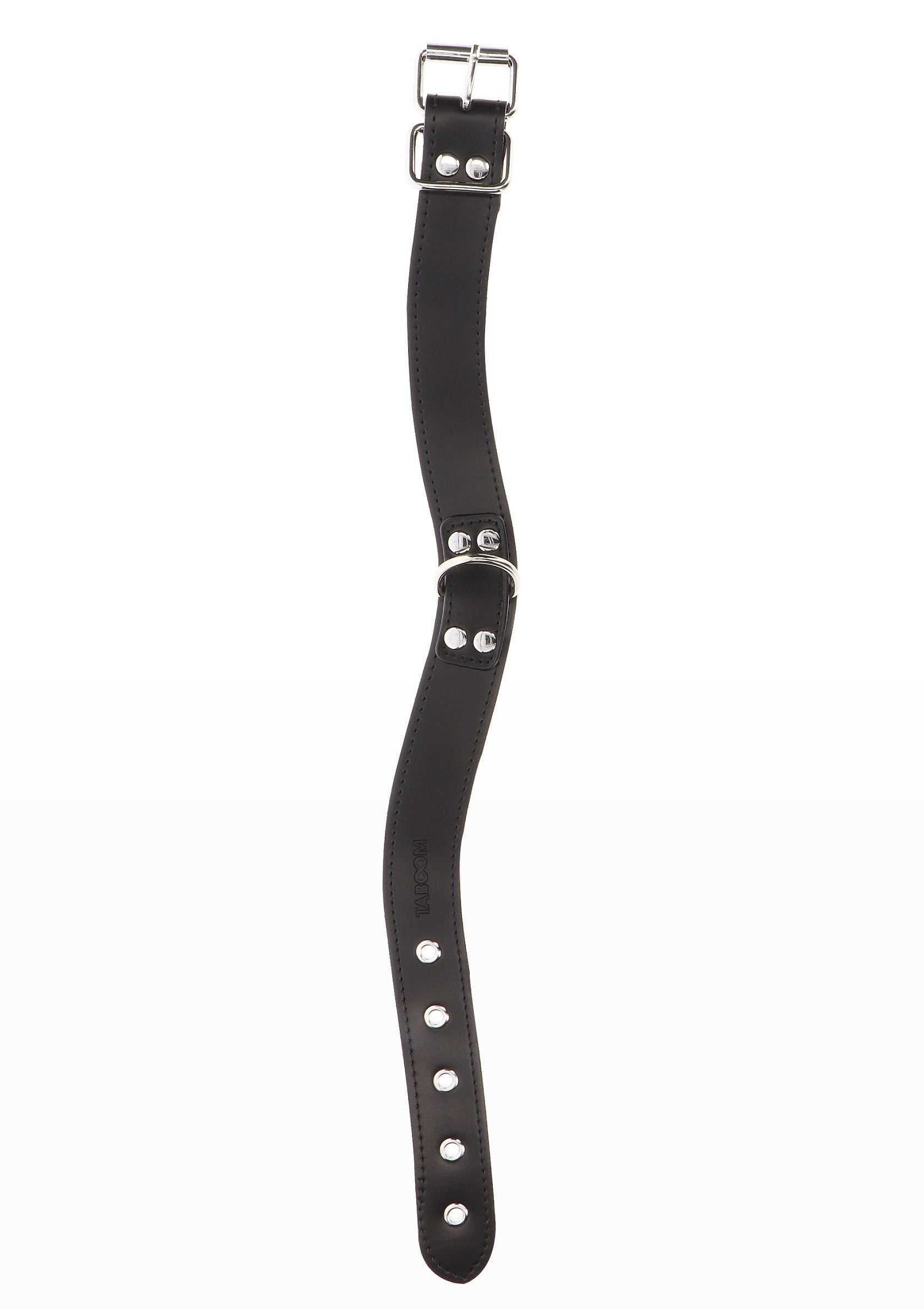 Elegante collare con anello a D nero