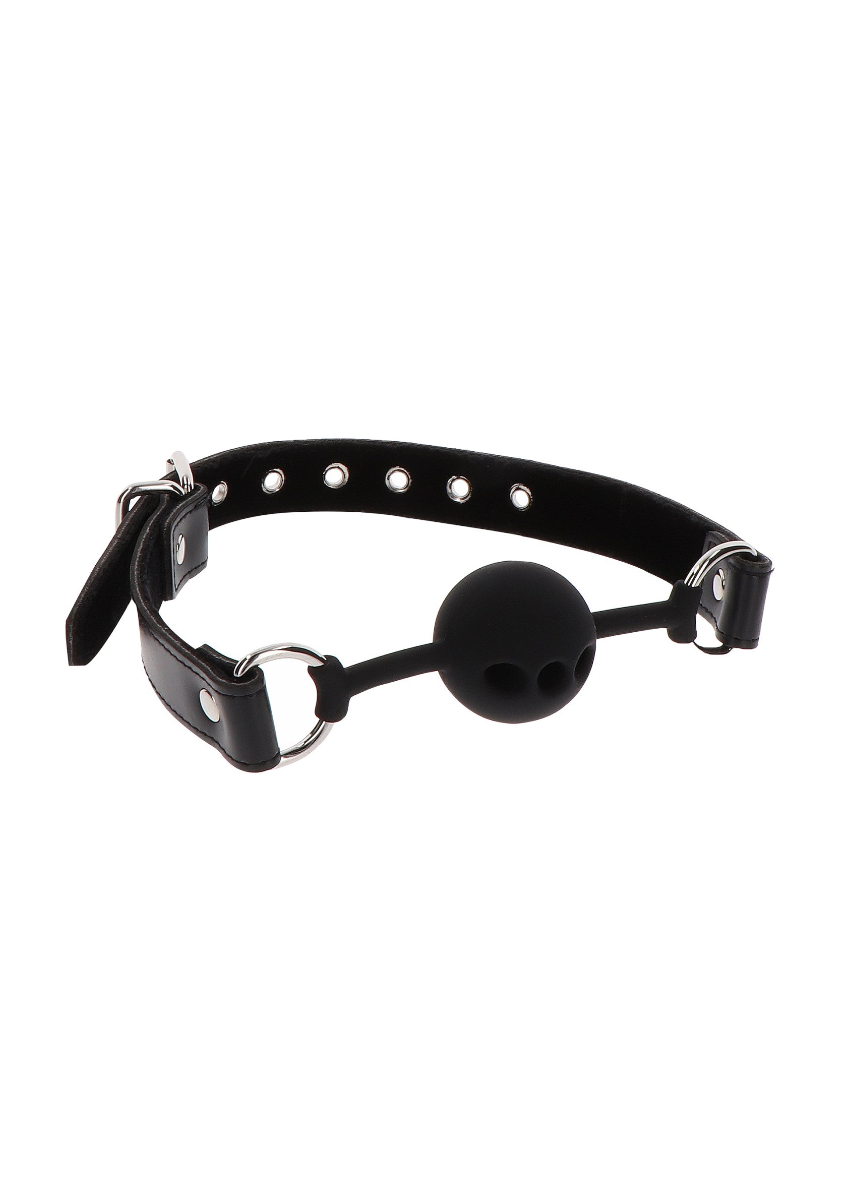 Bavaglio a sfera in silicone nero