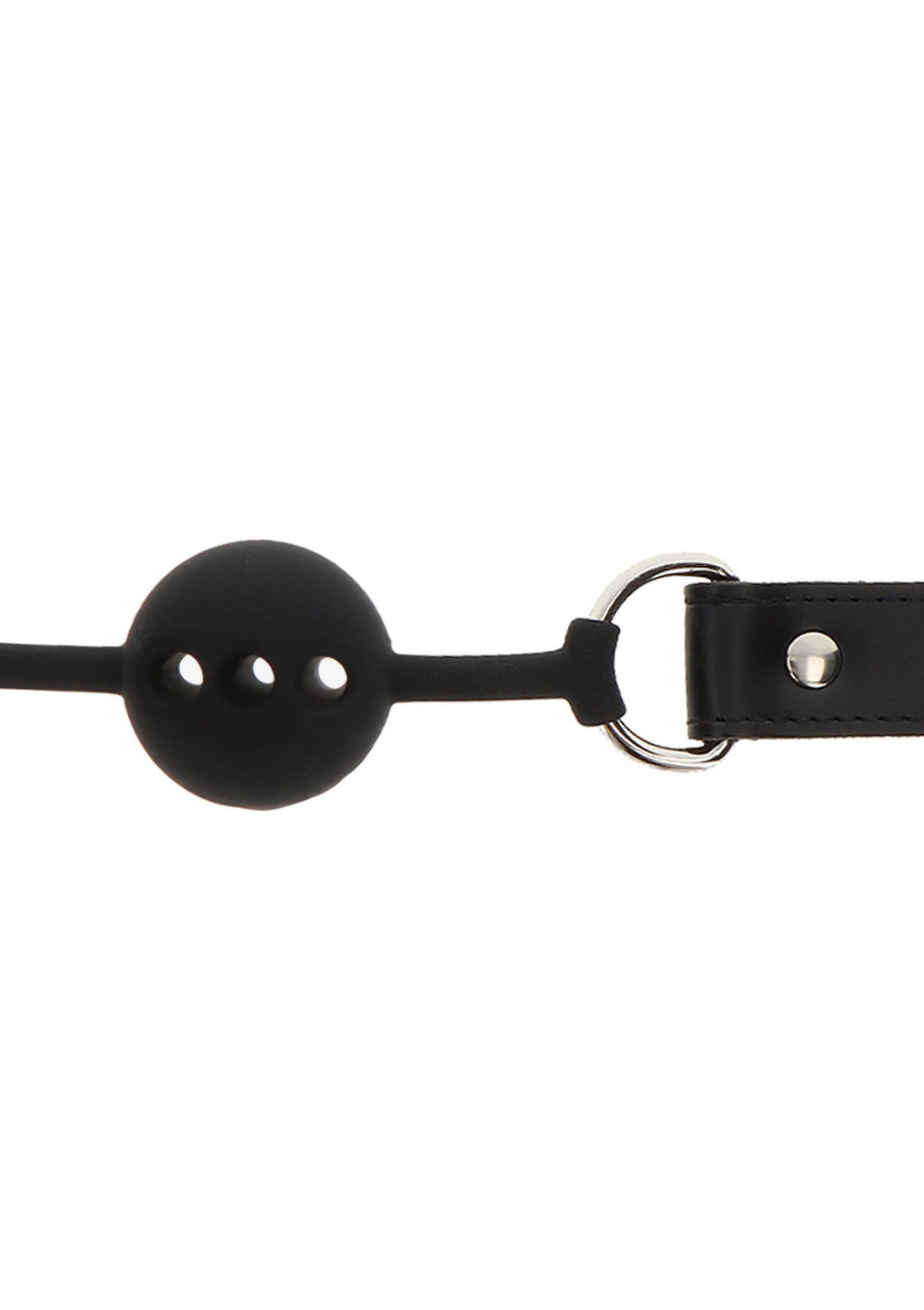 Bavaglio a sfera in silicone nero