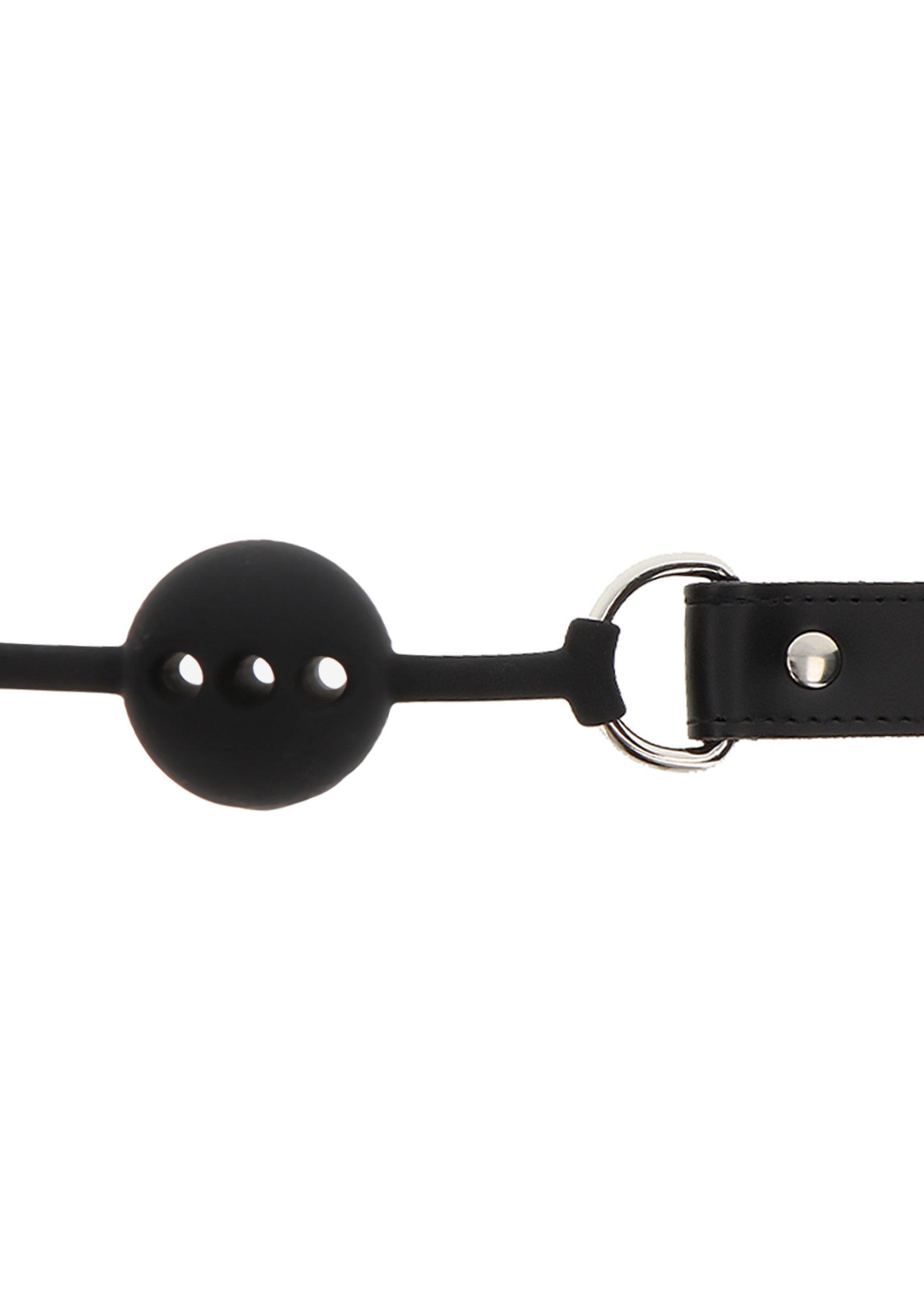 Bavaglio a sfera in silicone nero