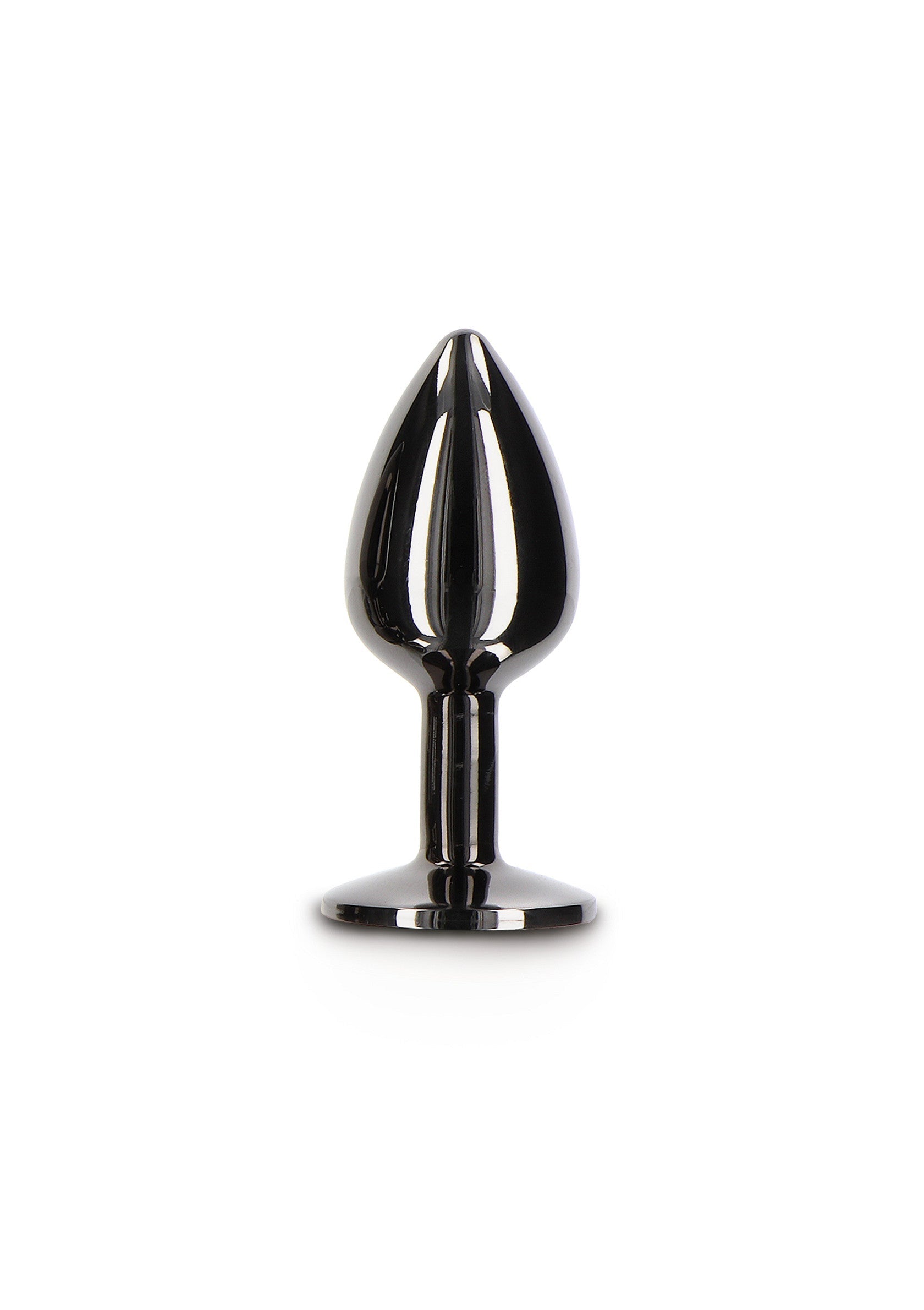 Plug anale con gioiello di diamante S nero