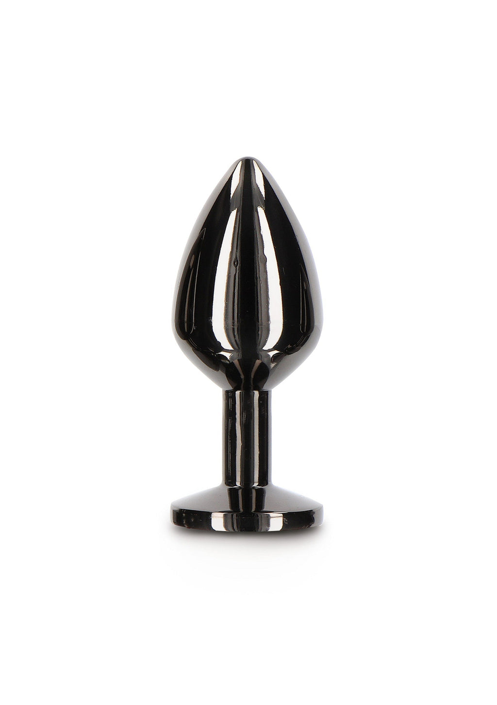 Plug anale con gioiello di diamante M nero
