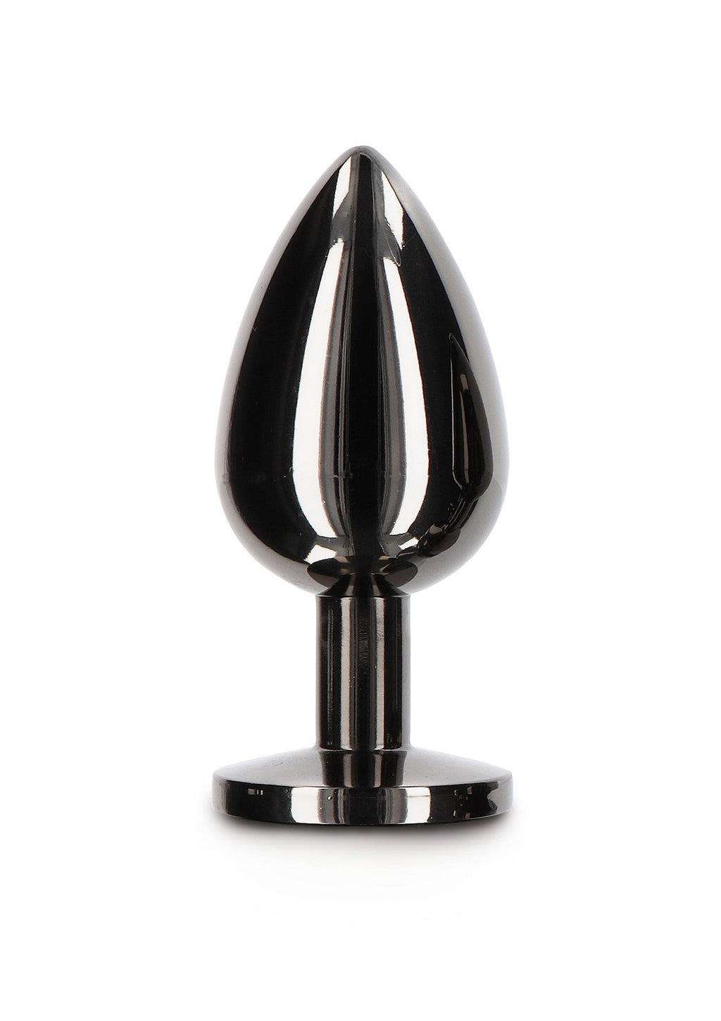 Plug anale con gioiello di diamante L nero
