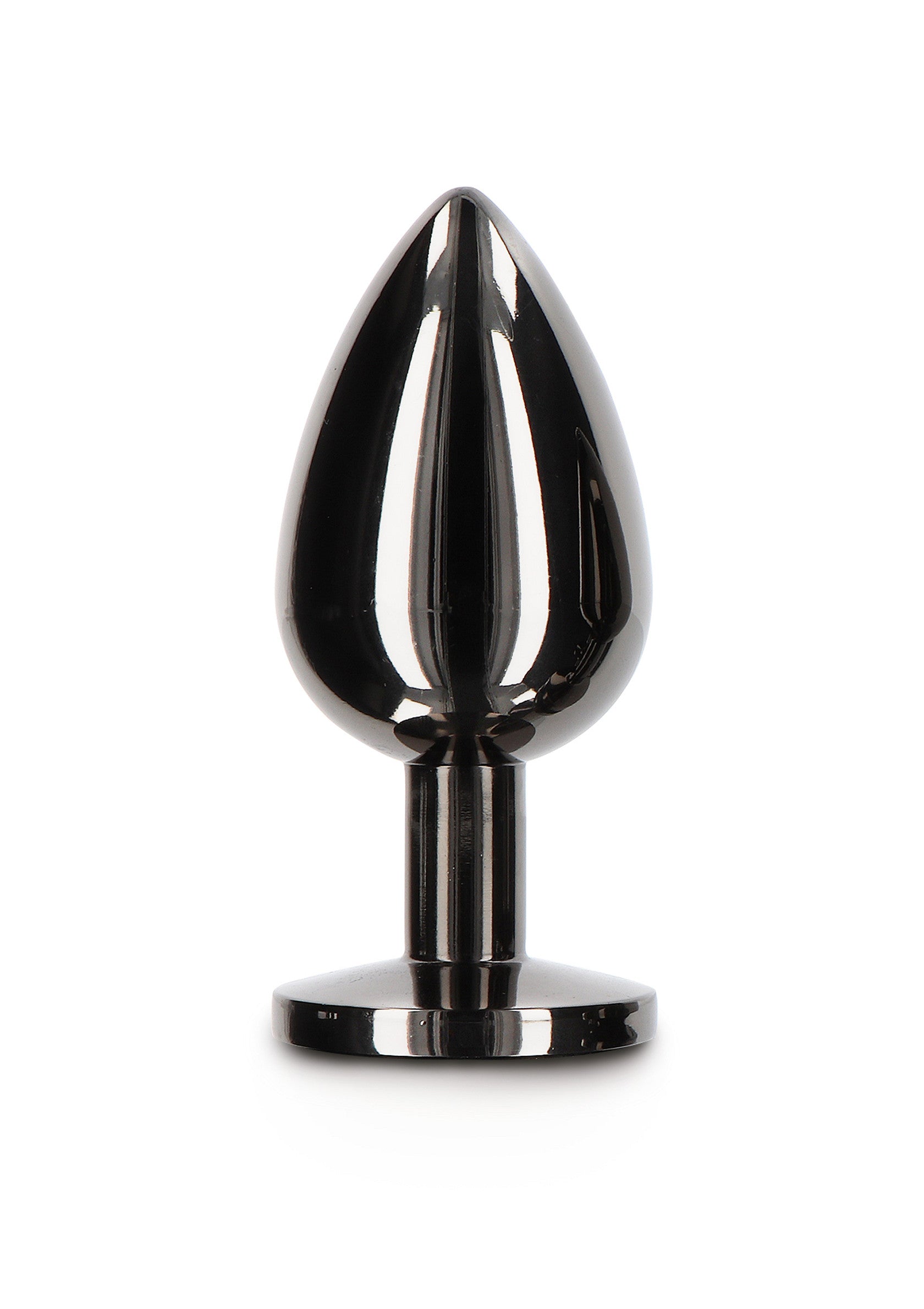 Plug anale con gioiello di diamante L nero