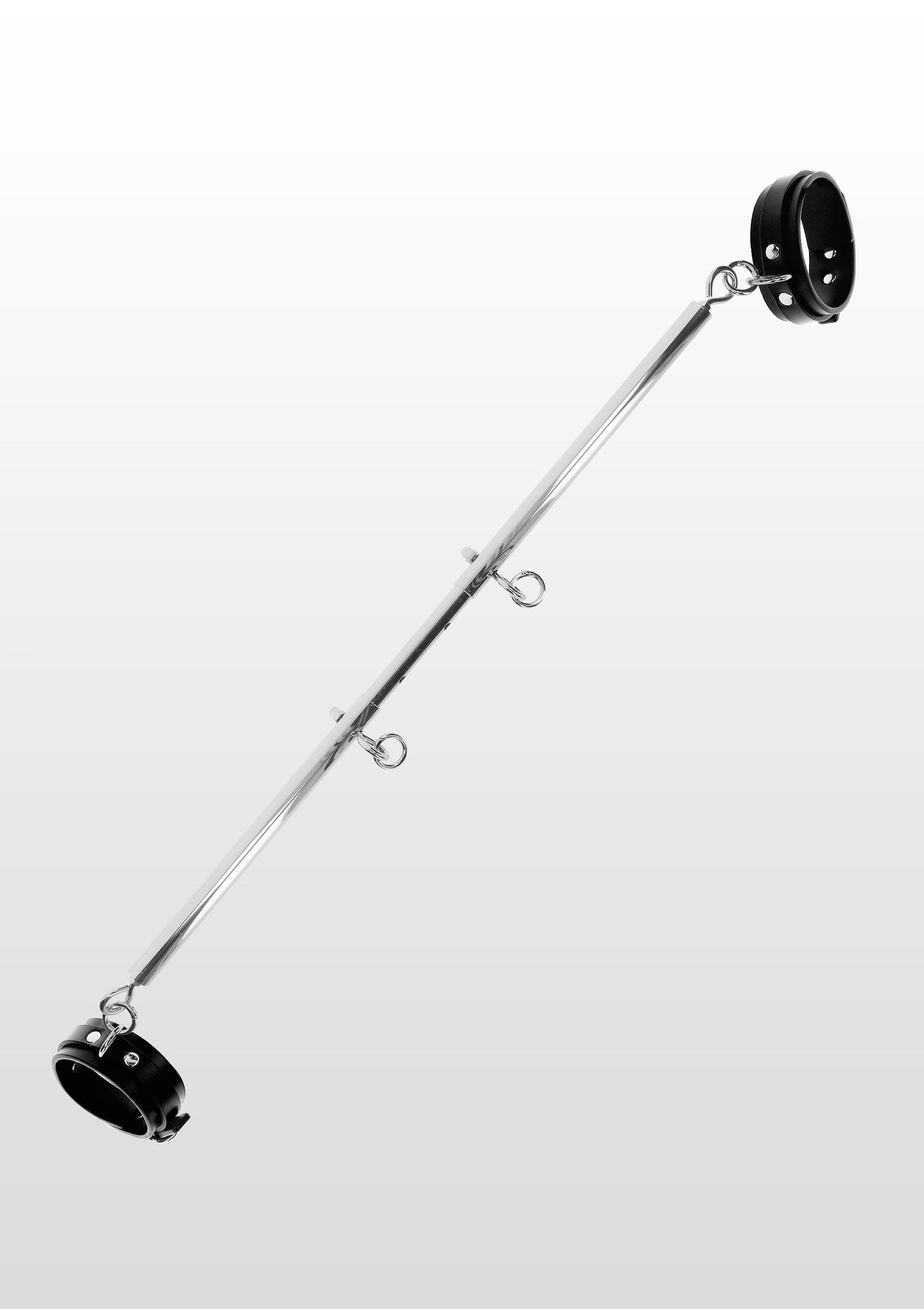 Barra divaricatrice con manette per caviglie nera