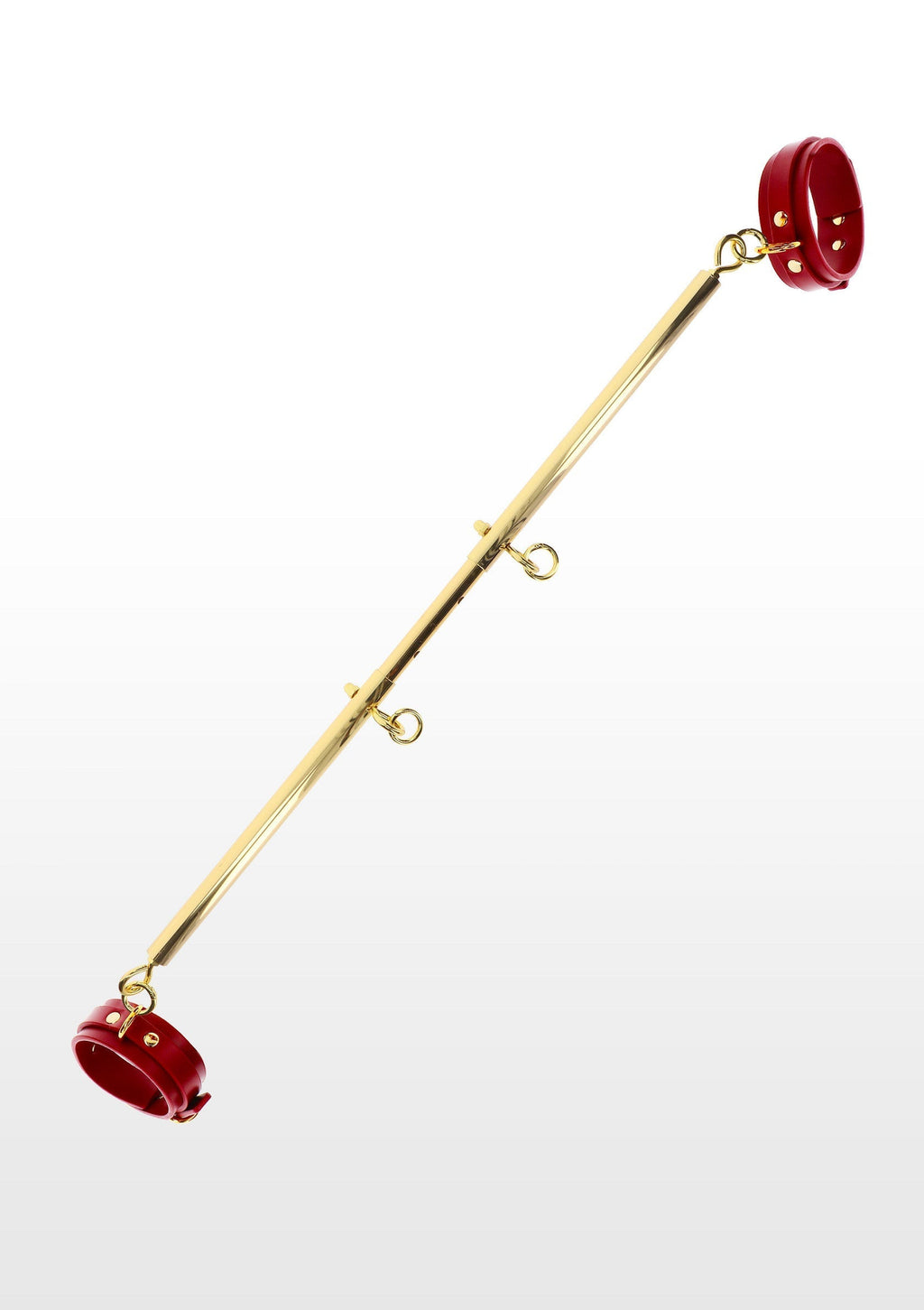 Barra divaricatrice con manette per caviglie rossa