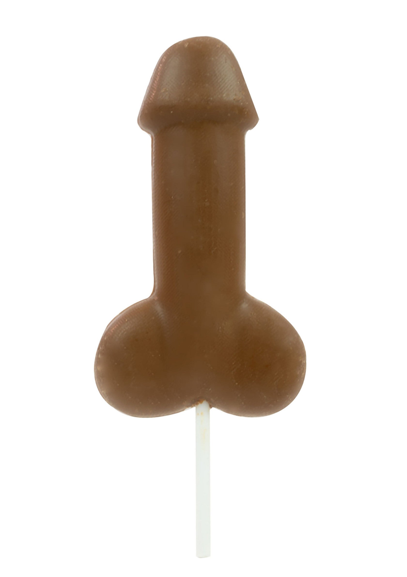 Cazzo di cioccolato su un bastoncino marrone