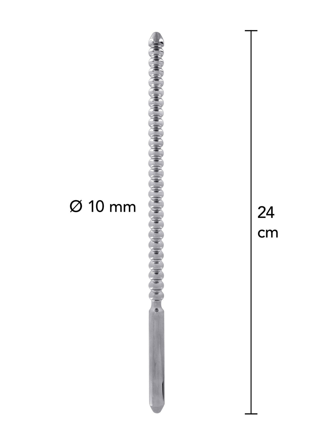 Astina di livello rigata 10 mm argento