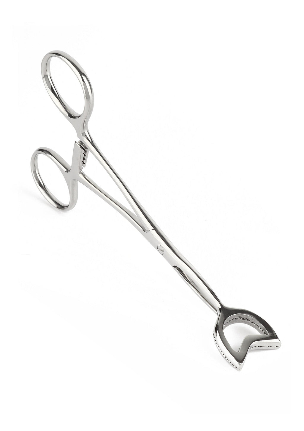 Pinza a cubo a forma di V argento