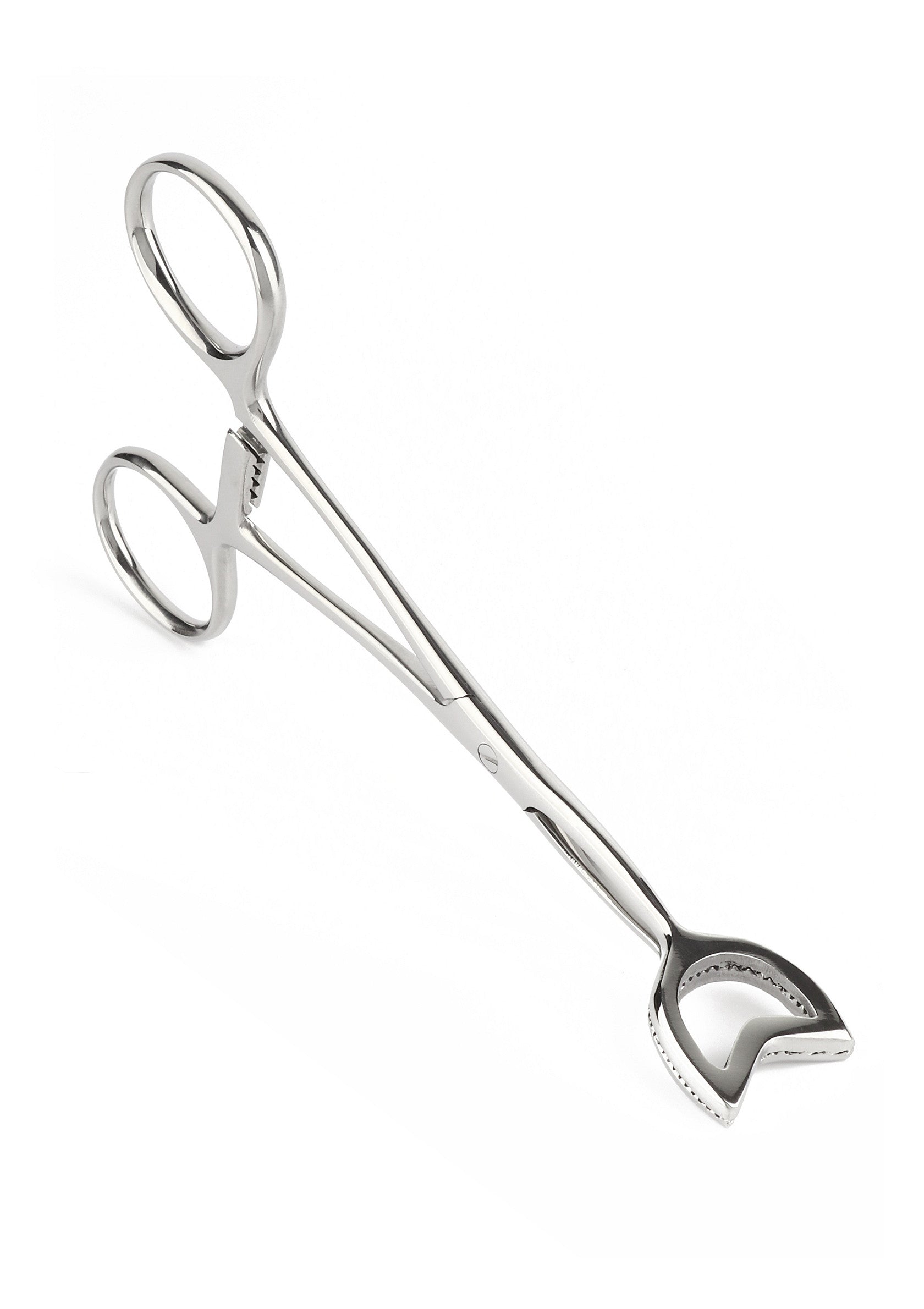 Pinza a cubo a forma di V argento