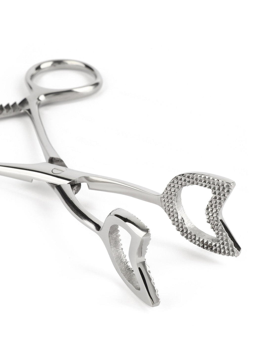 Pinza a cubo a forma di V argento