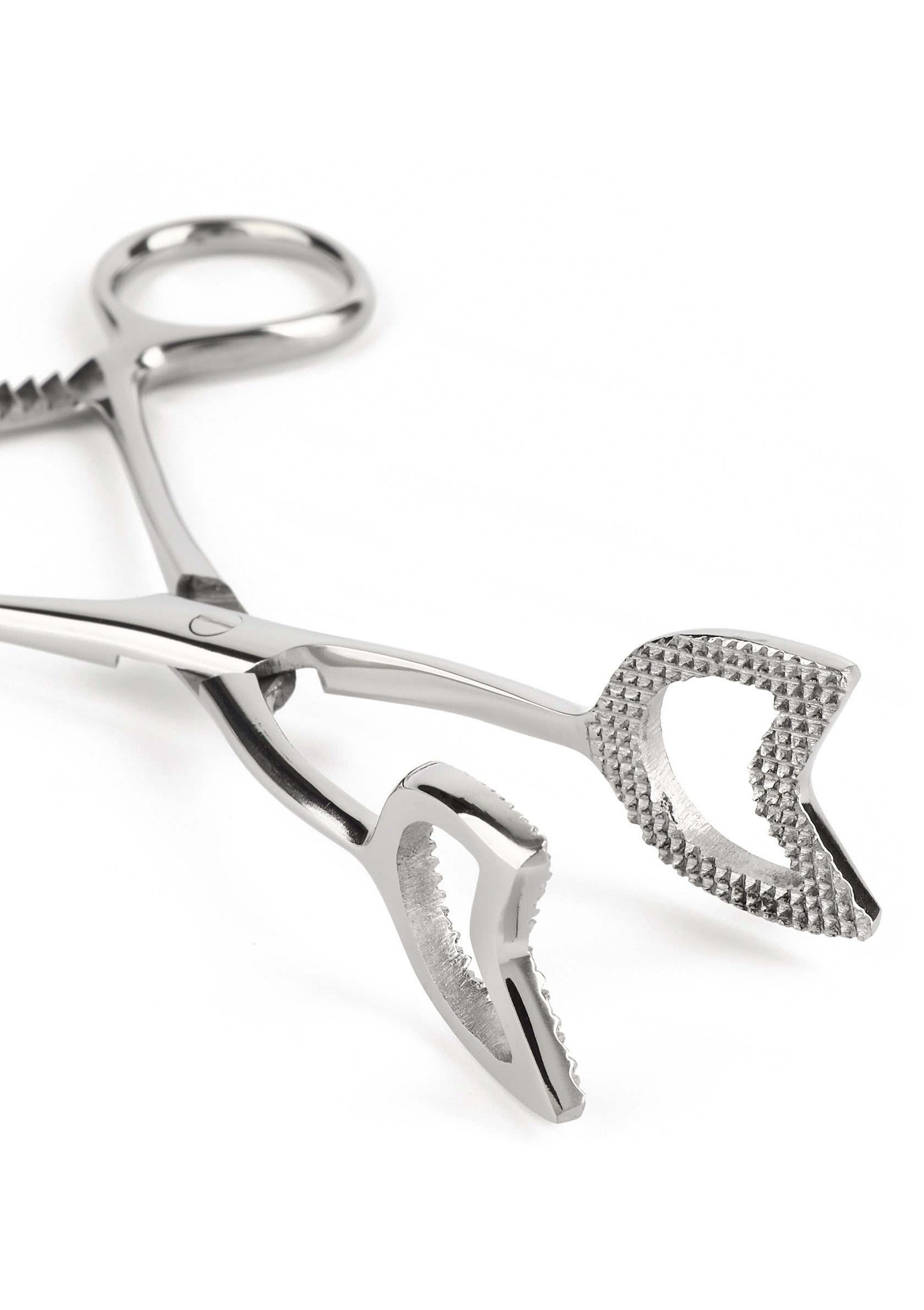 Pinza a cubo a forma di V argento