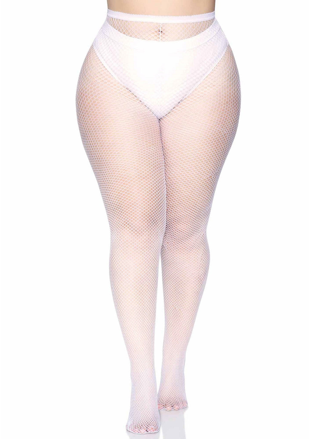 Collant a rete Plus bianco