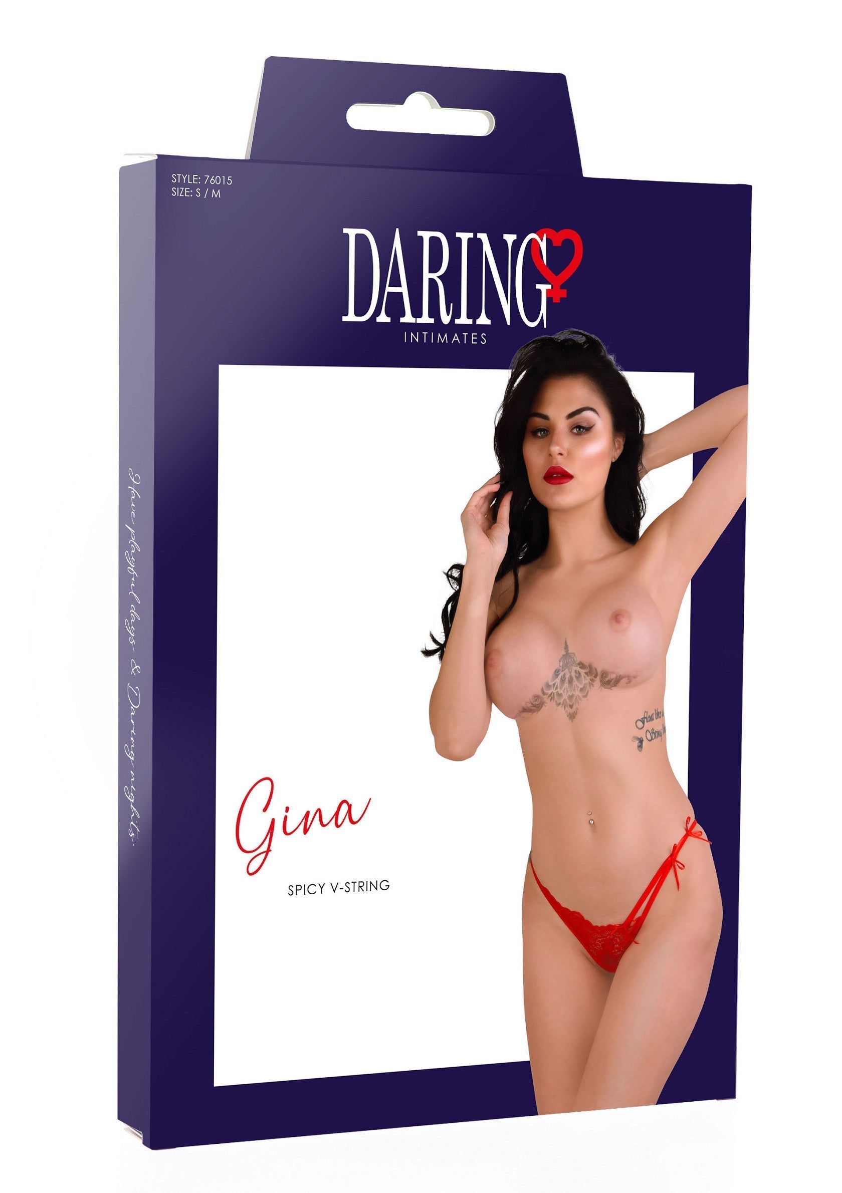Perizoma a V rosso piccante Gina