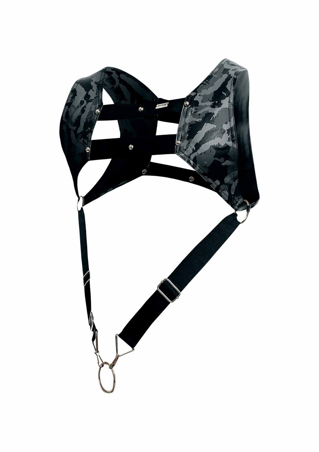 DNGEON Top Cockring Harness grigio