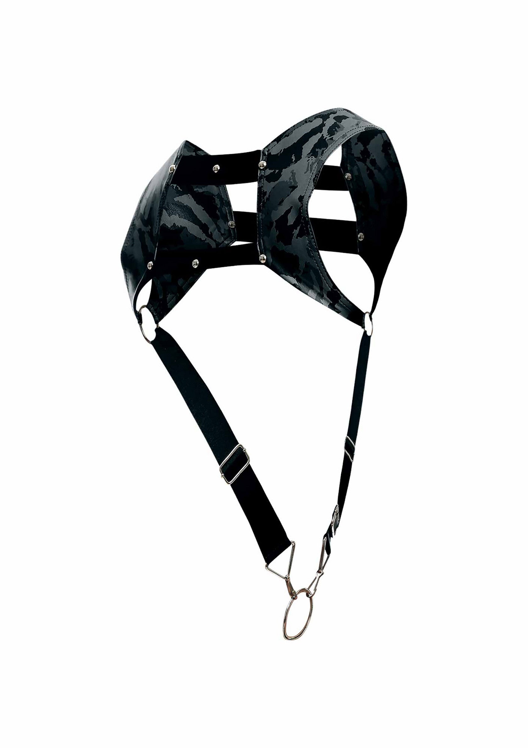 DNGEON Top Cockring Harness grigio
