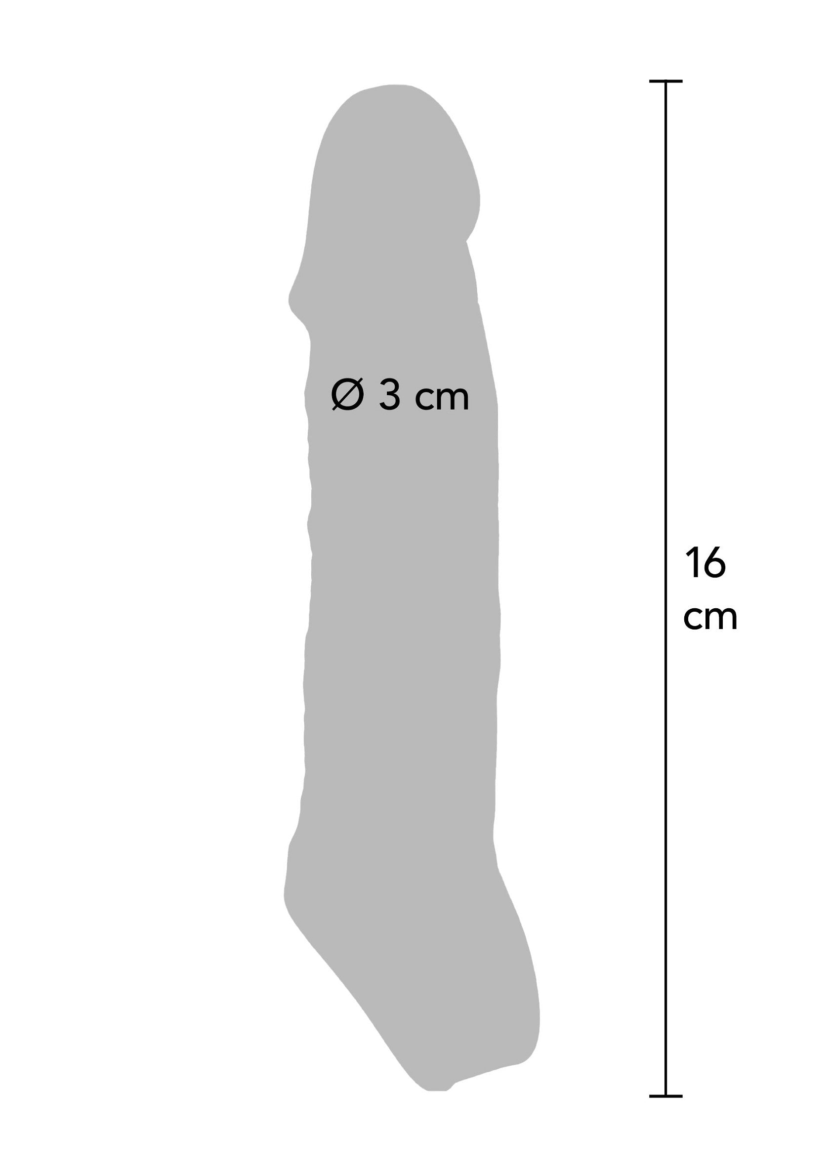 Manicotto di prolunga in TPE medio 16 cm trasparente