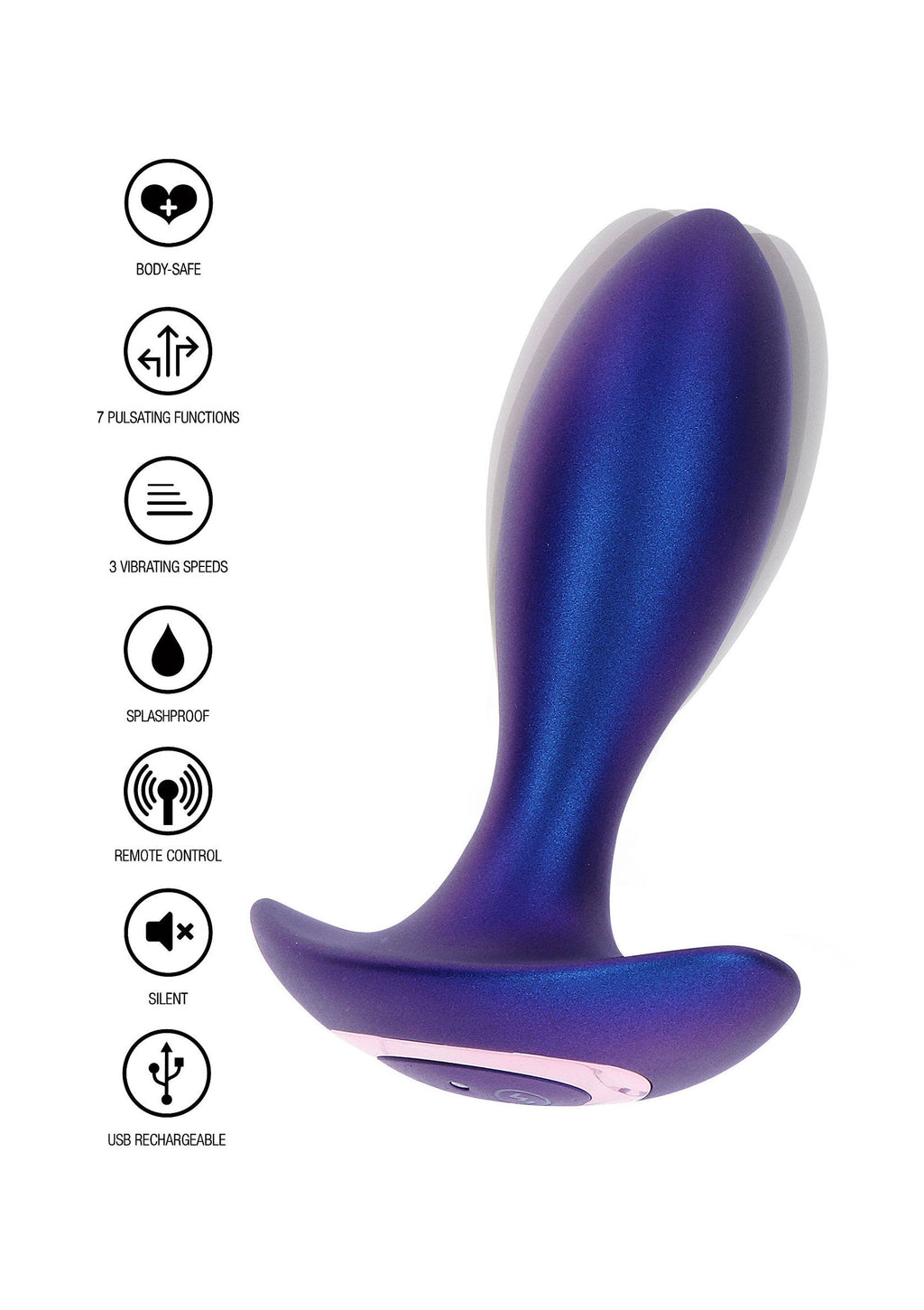 Il plug anale vibrante Brave blu