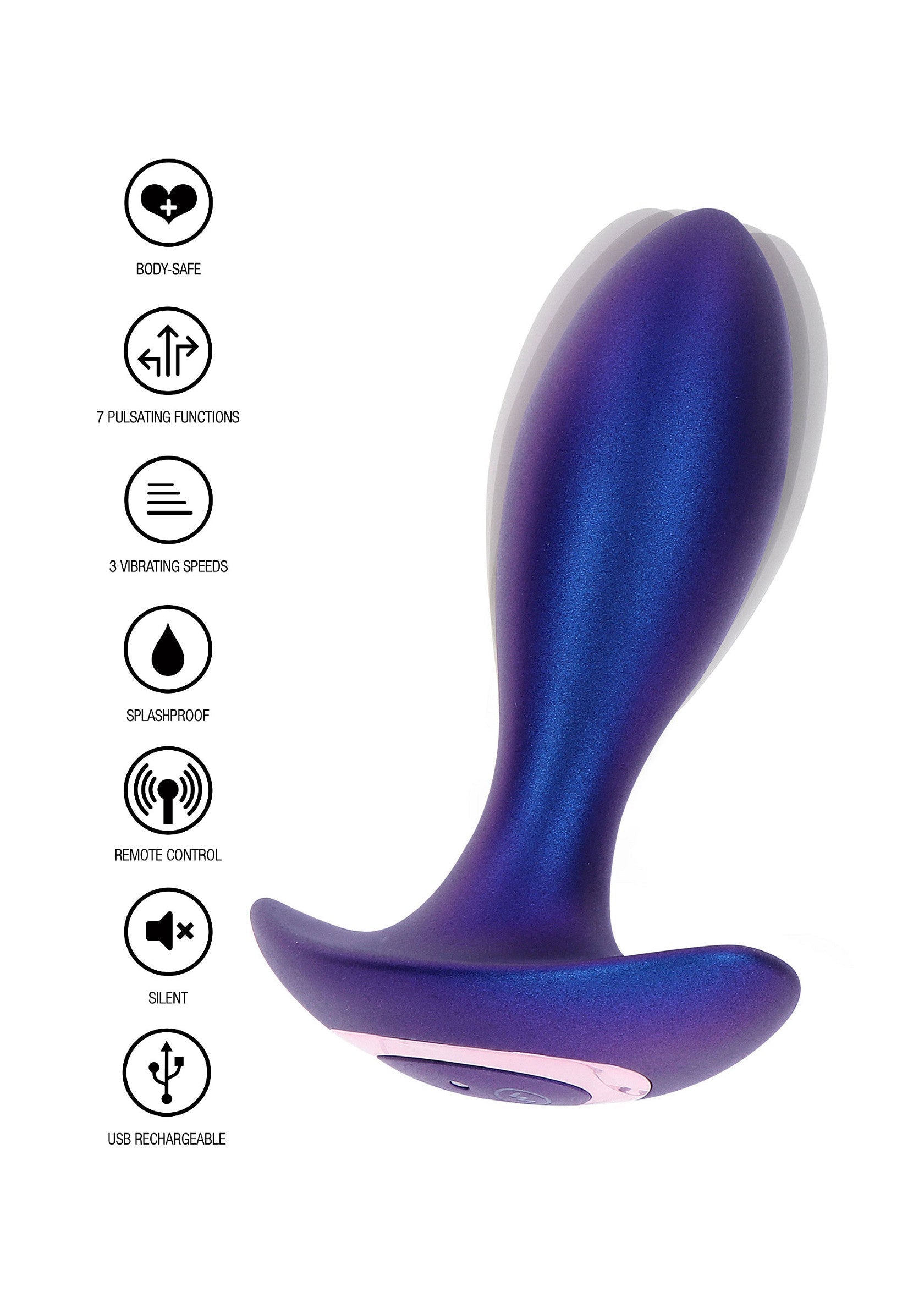 Il plug anale vibrante Brave blu