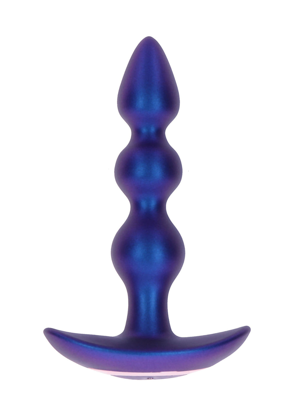 Il tappo anale vibrante con perline audaci blu