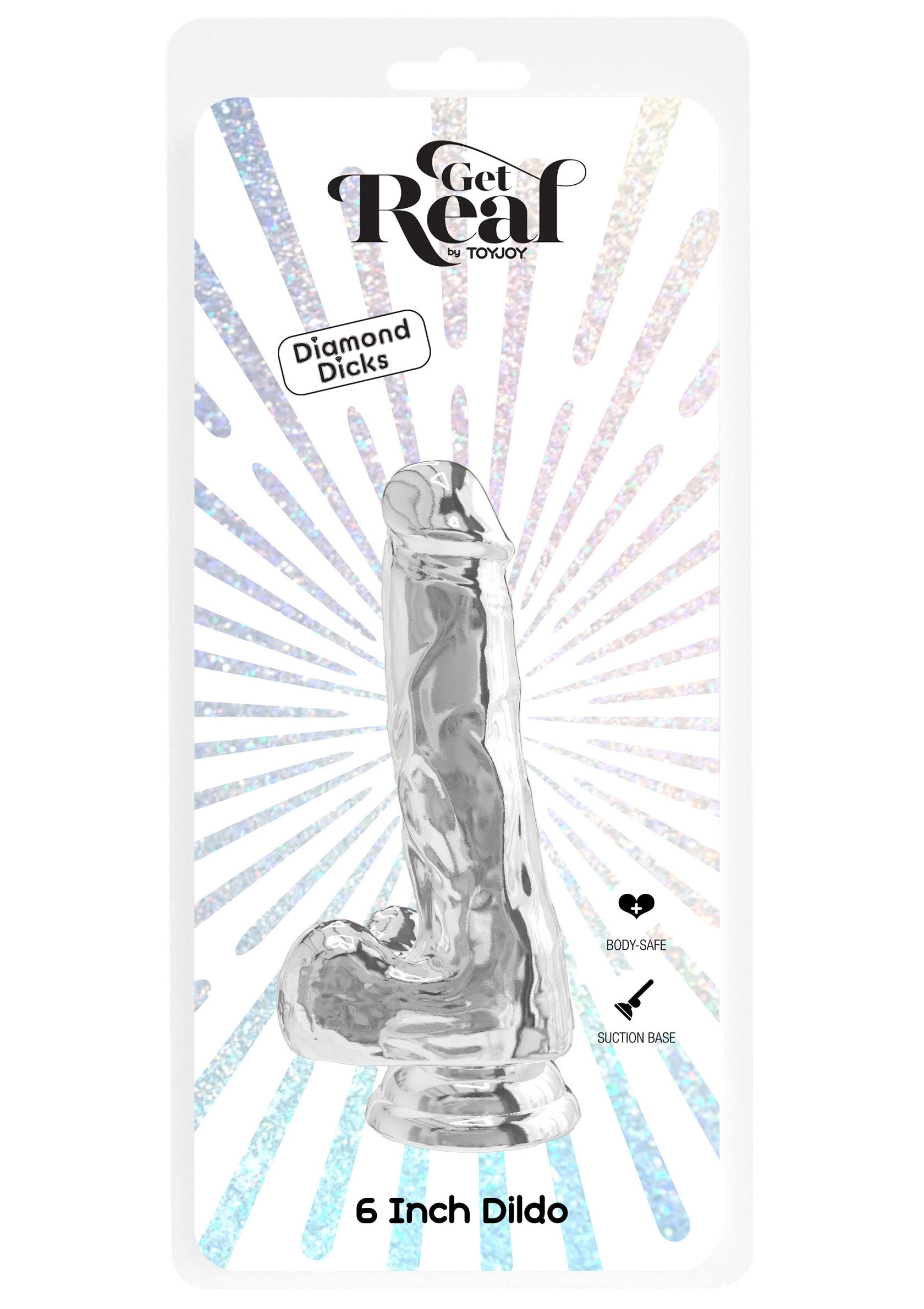 Dildo trasparente in TPE da 16 cm