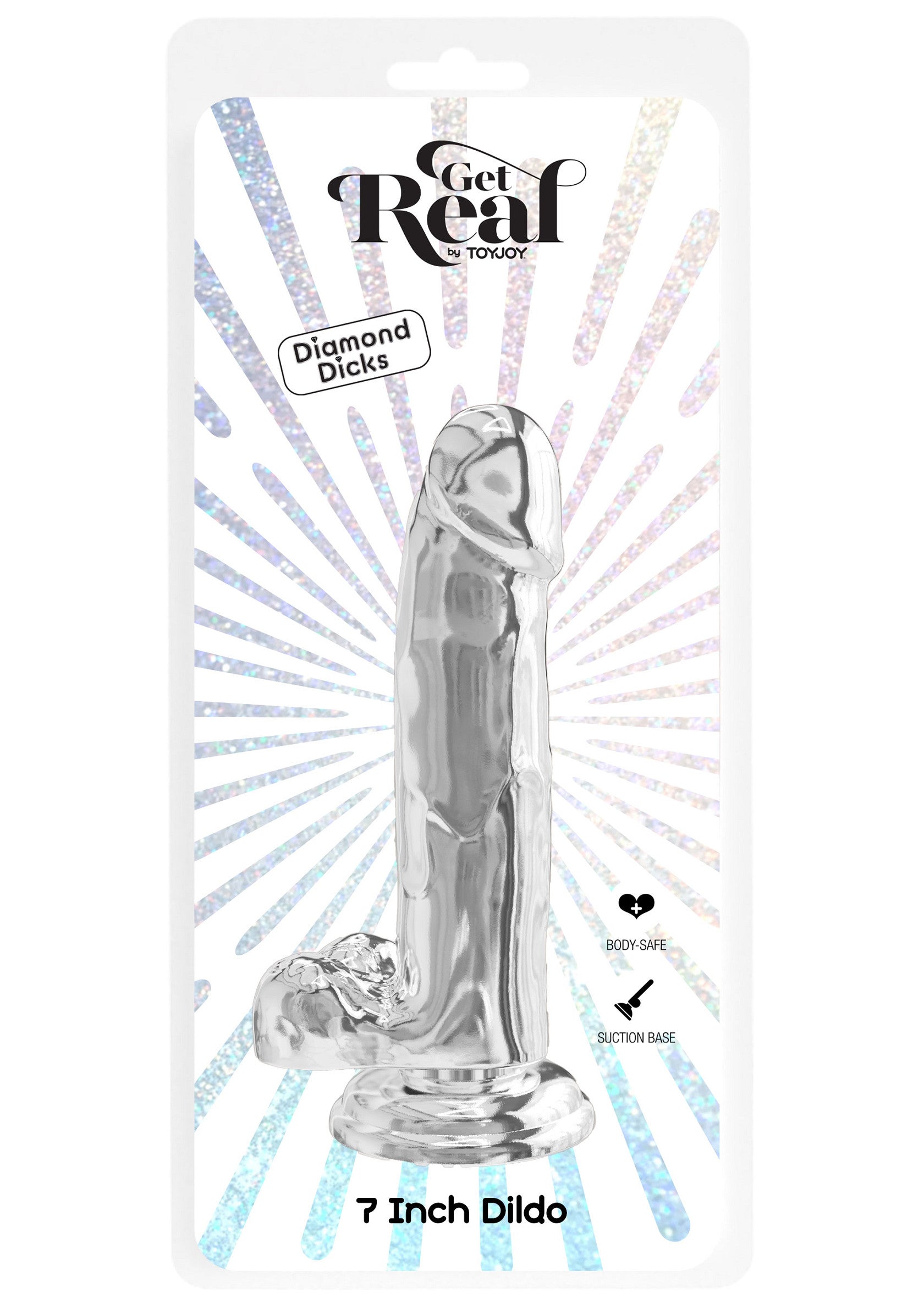 Dildo trasparente in TPE 18 cm trasparente