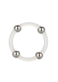 Anello in silicone con perline in acciaio L trasparente