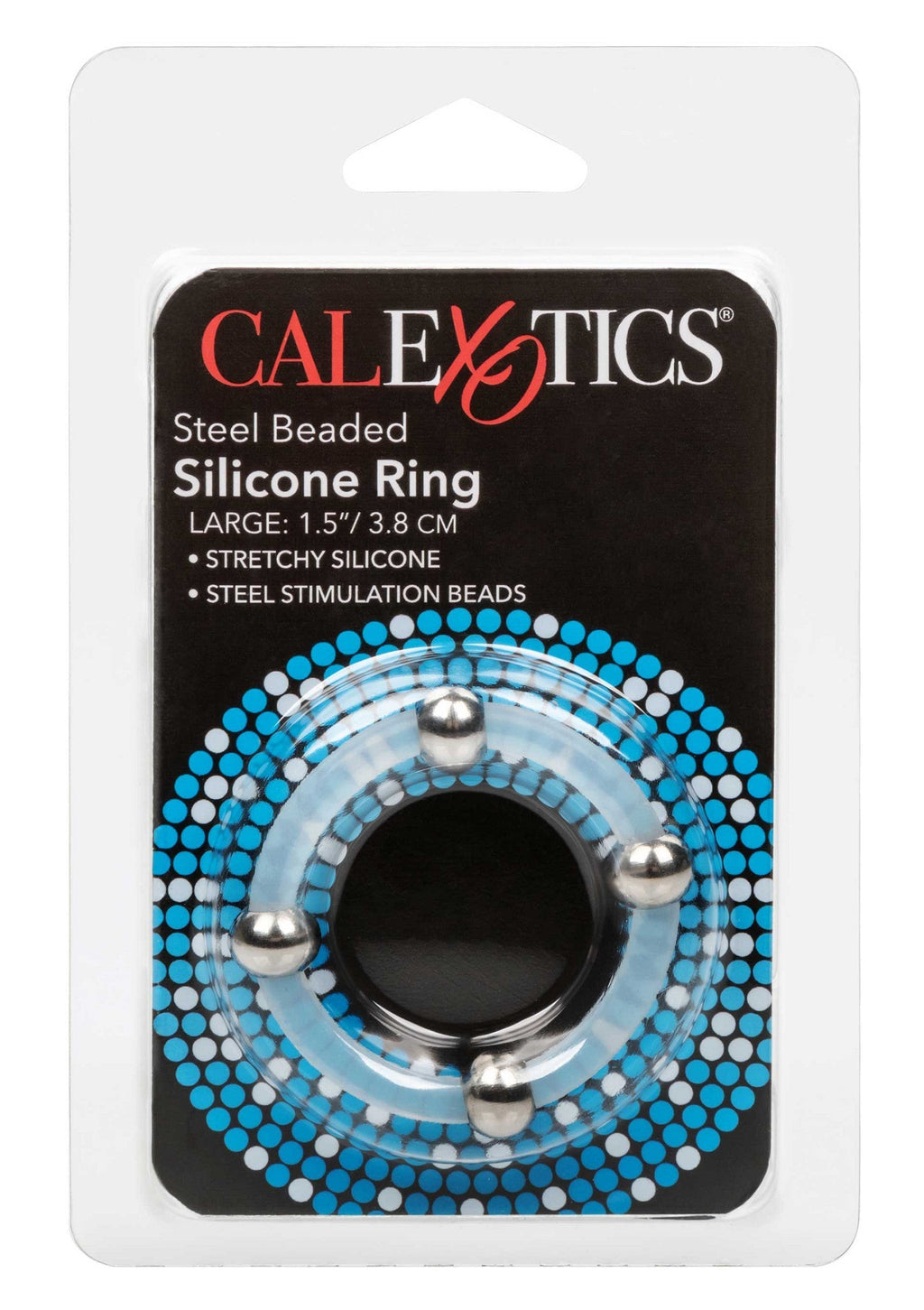 Anello in silicone con perline in acciaio L trasparente