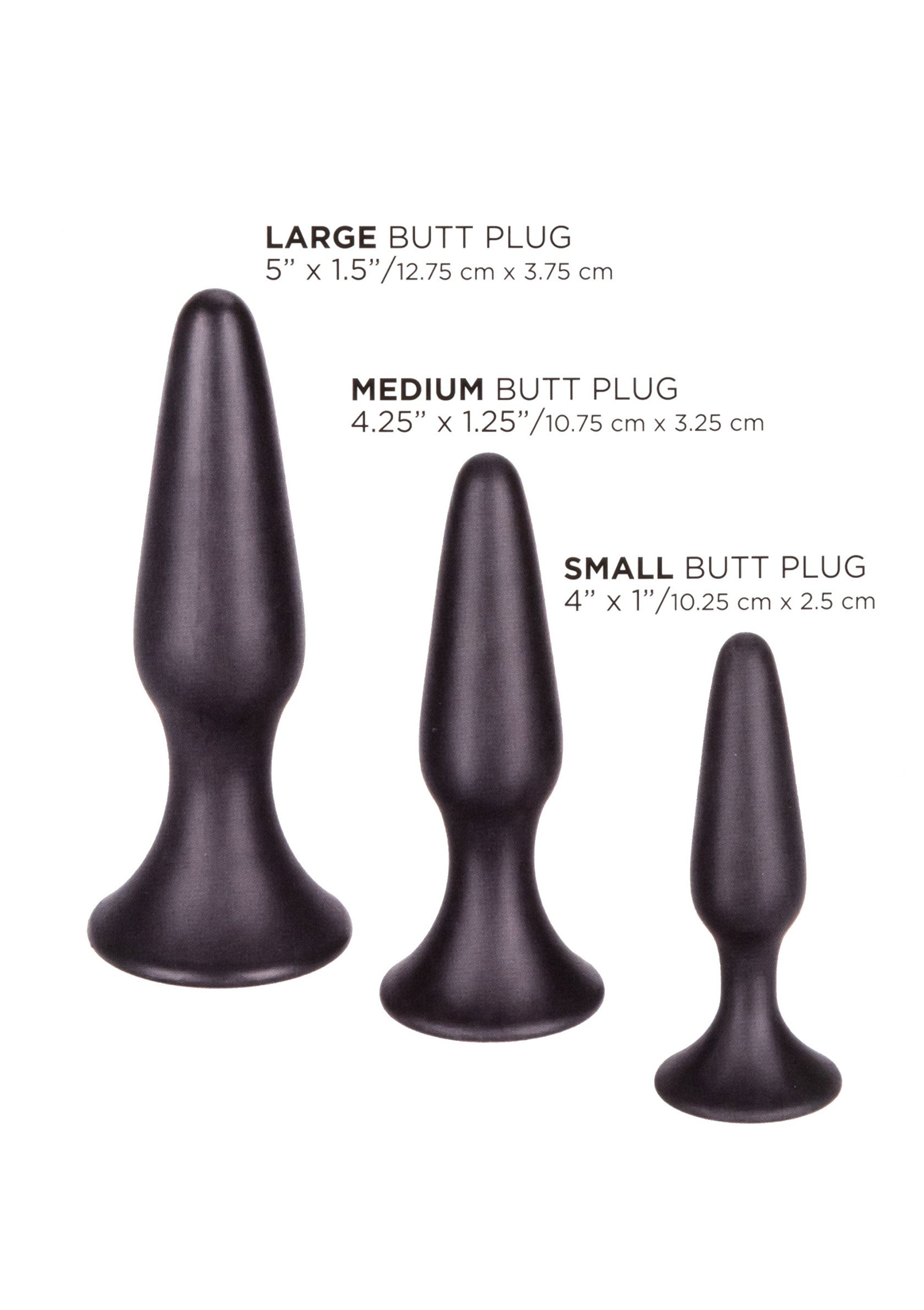 Kit per l'allenamento anale in silicone nero