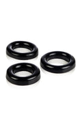 Set di 3 anelli COLT neri