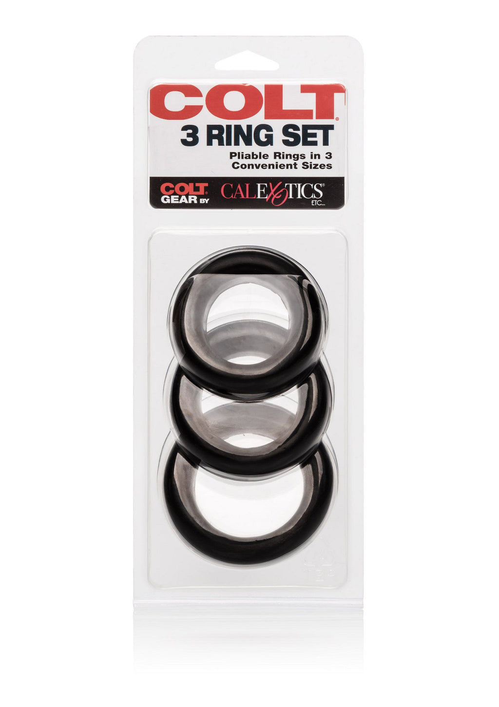 Set di 3 anelli COLT neri