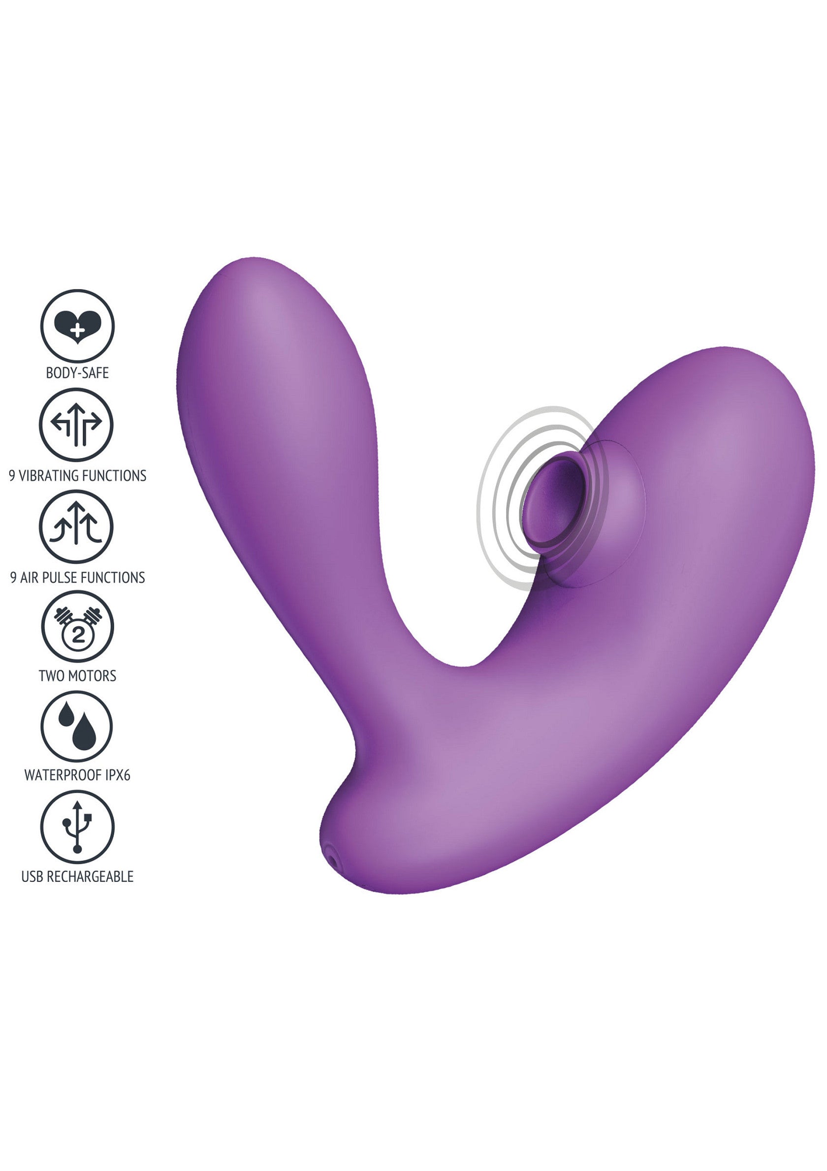 Vibratore ad aria DuoVibe I viola