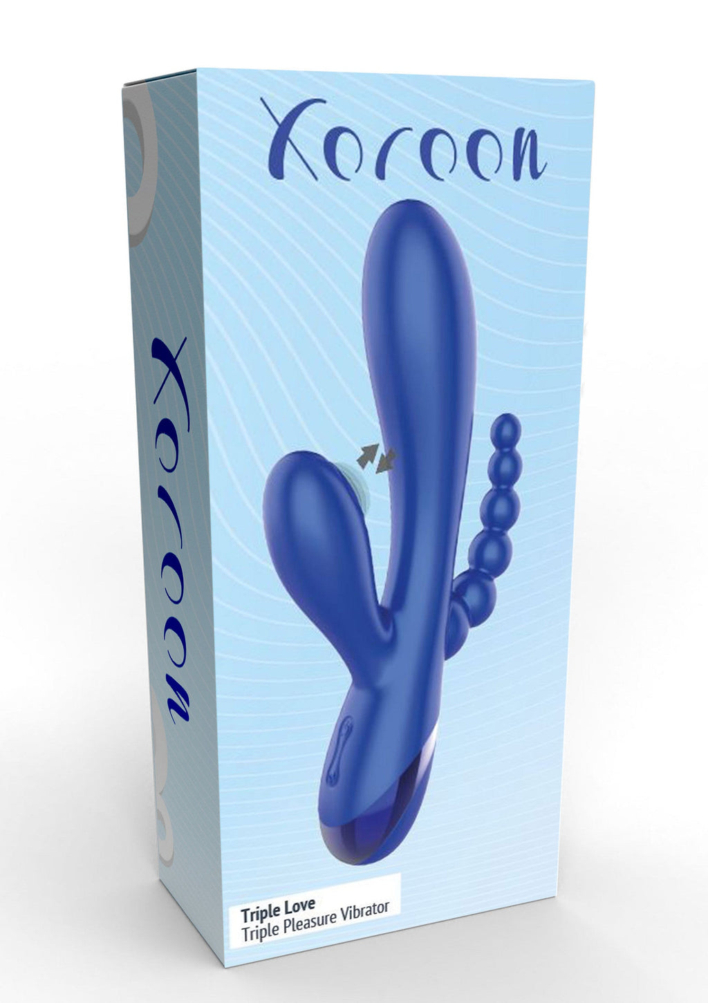 Vibratore Triple Love blu